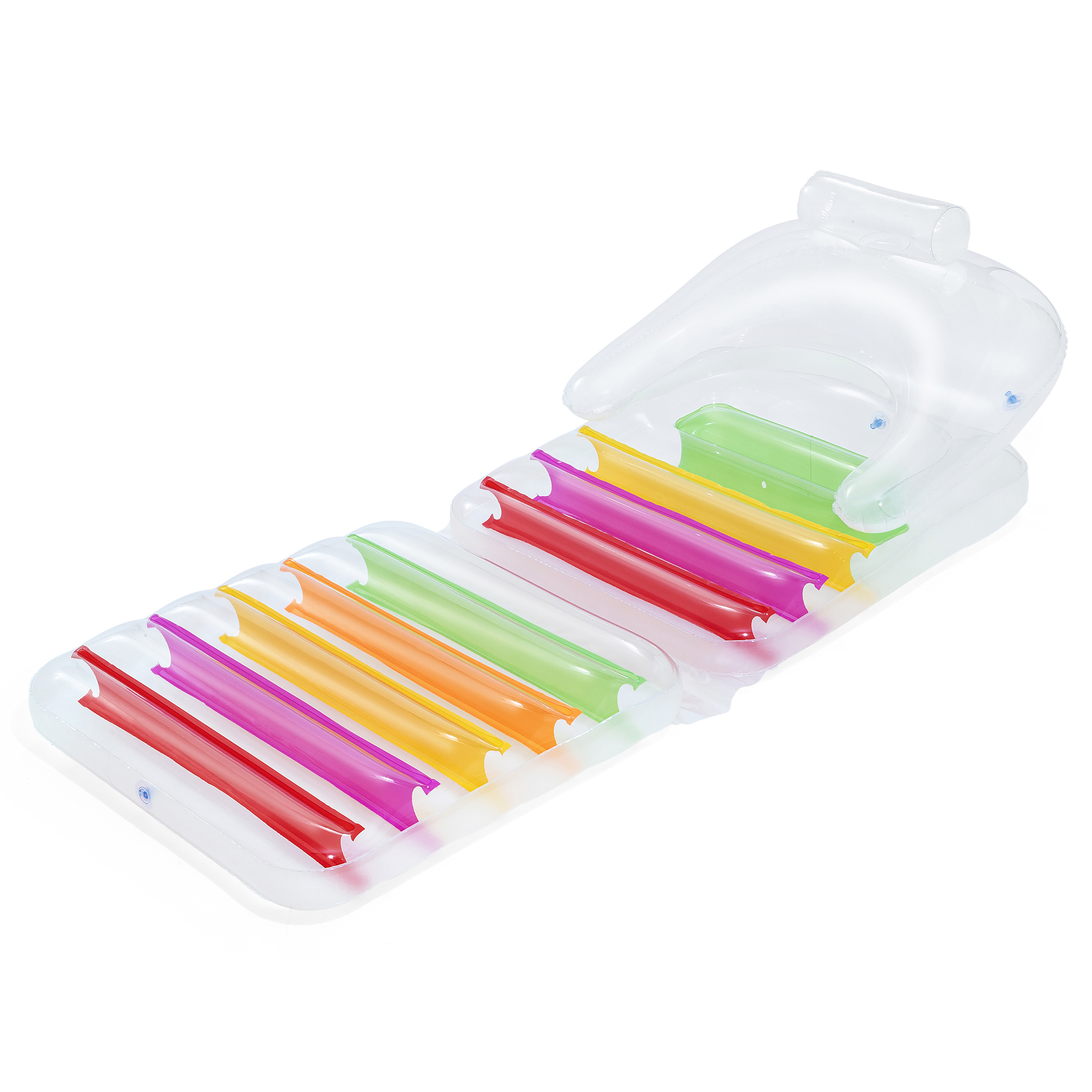 Luftmatratze Sommerfarben  mit Rückenlehne + klappbarem Fußteil 201 x 89 cm