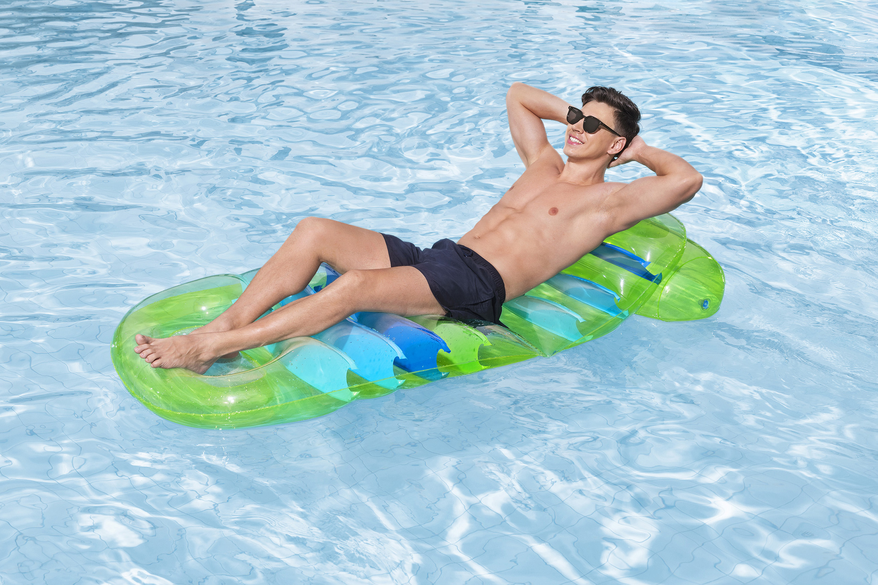 Bestway® Verstellbare Schwimmliege Sommerlichter 160 x 79 x 51 cm