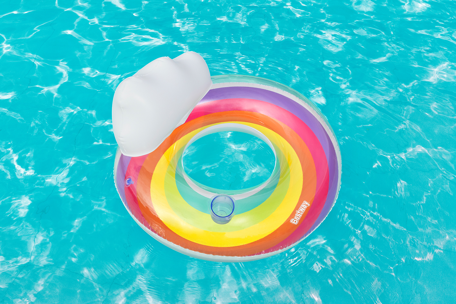 Rainbow Dreams™ Schwimmring mit Kopfstütze Ø 107 cm