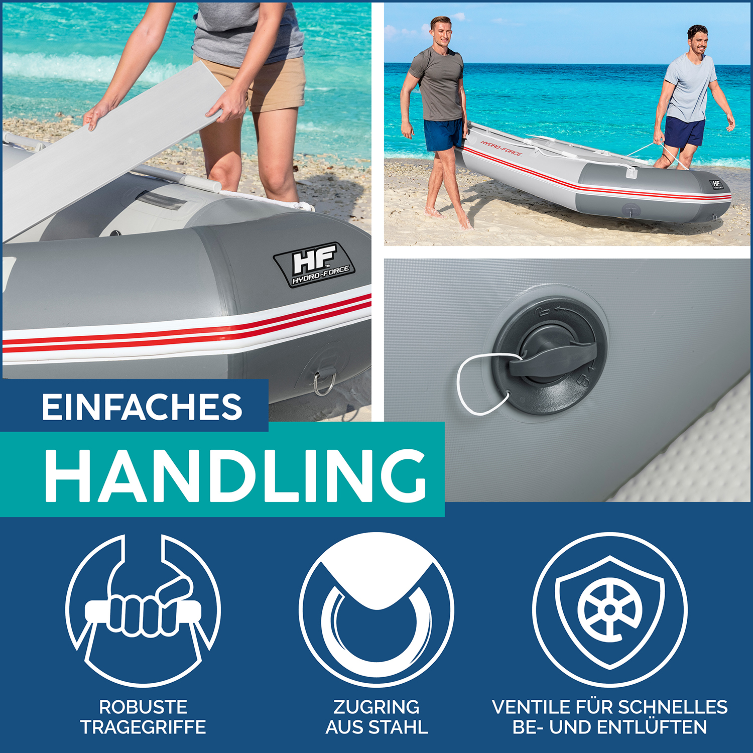 Hydro-Force™ Sportboot Komplett-Set Caspian Pro™ 280 x 152 x 42 cm