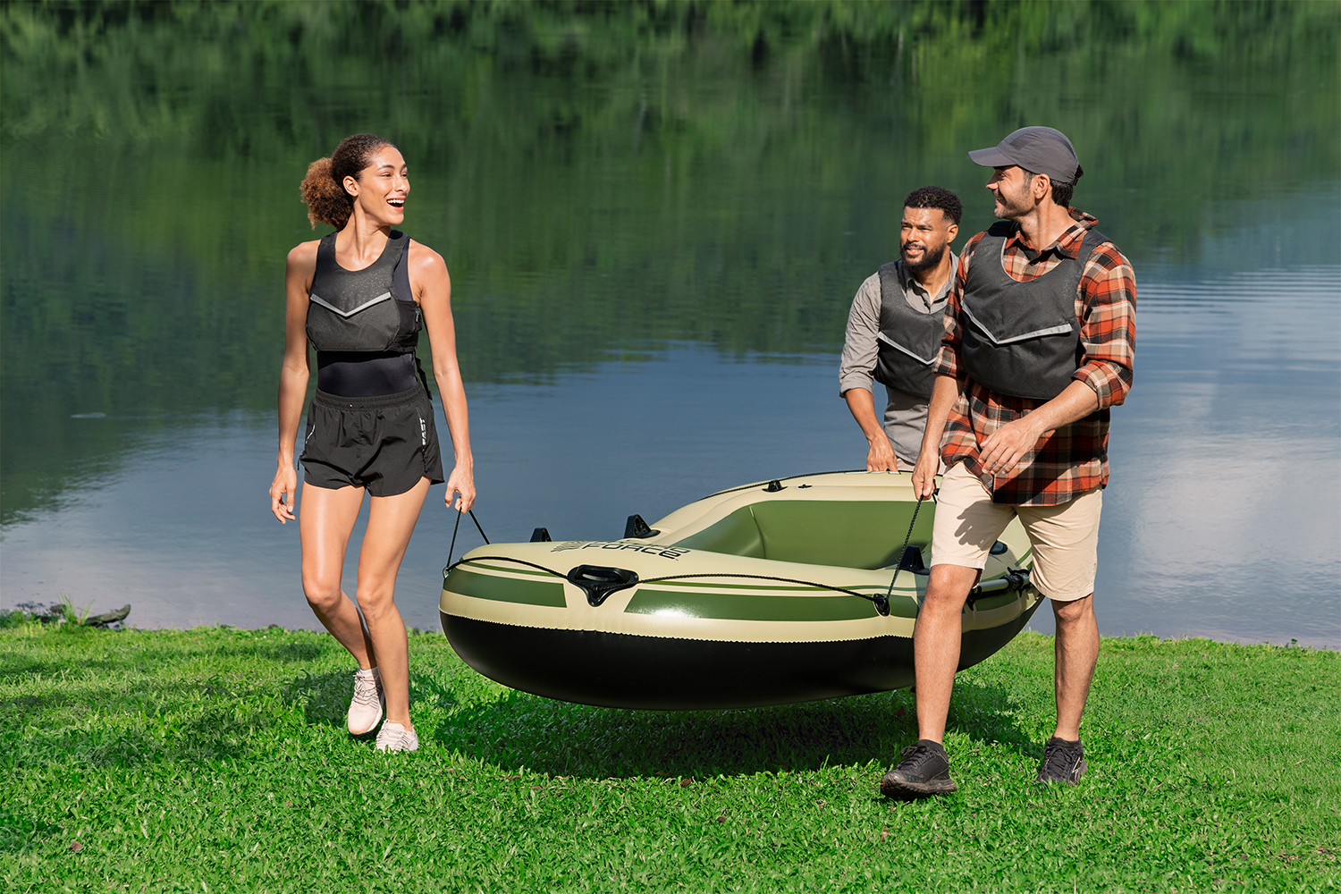 Hydro-Force™ Schlauchboot Komplett-Set Voyager™ X3 294 x 137 x 39 cm