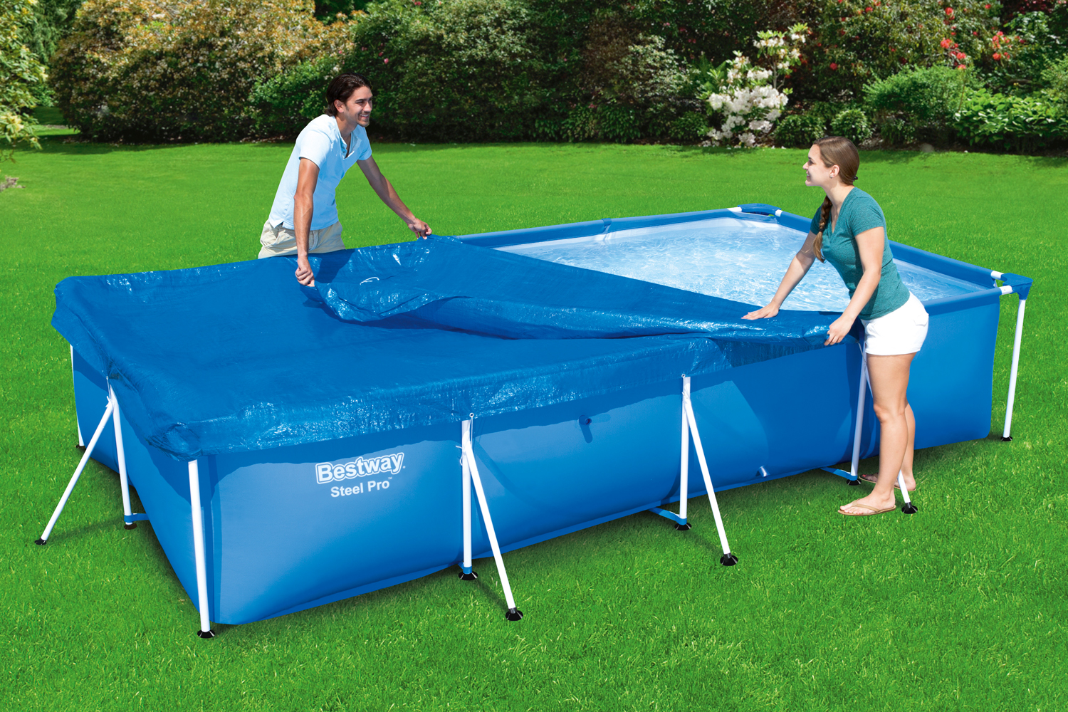 PE-Abdeckplane 410 x 226 cm, blau, eckig