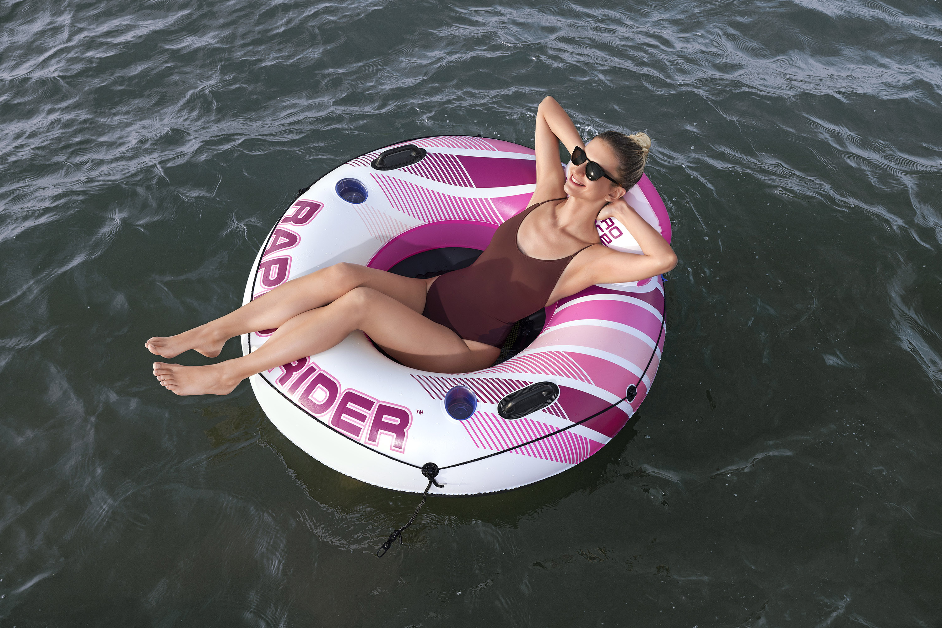 Hydro Force® Schwimmring Pink Rapid Rider™ mit Rückenlehne Ø 135 cm
