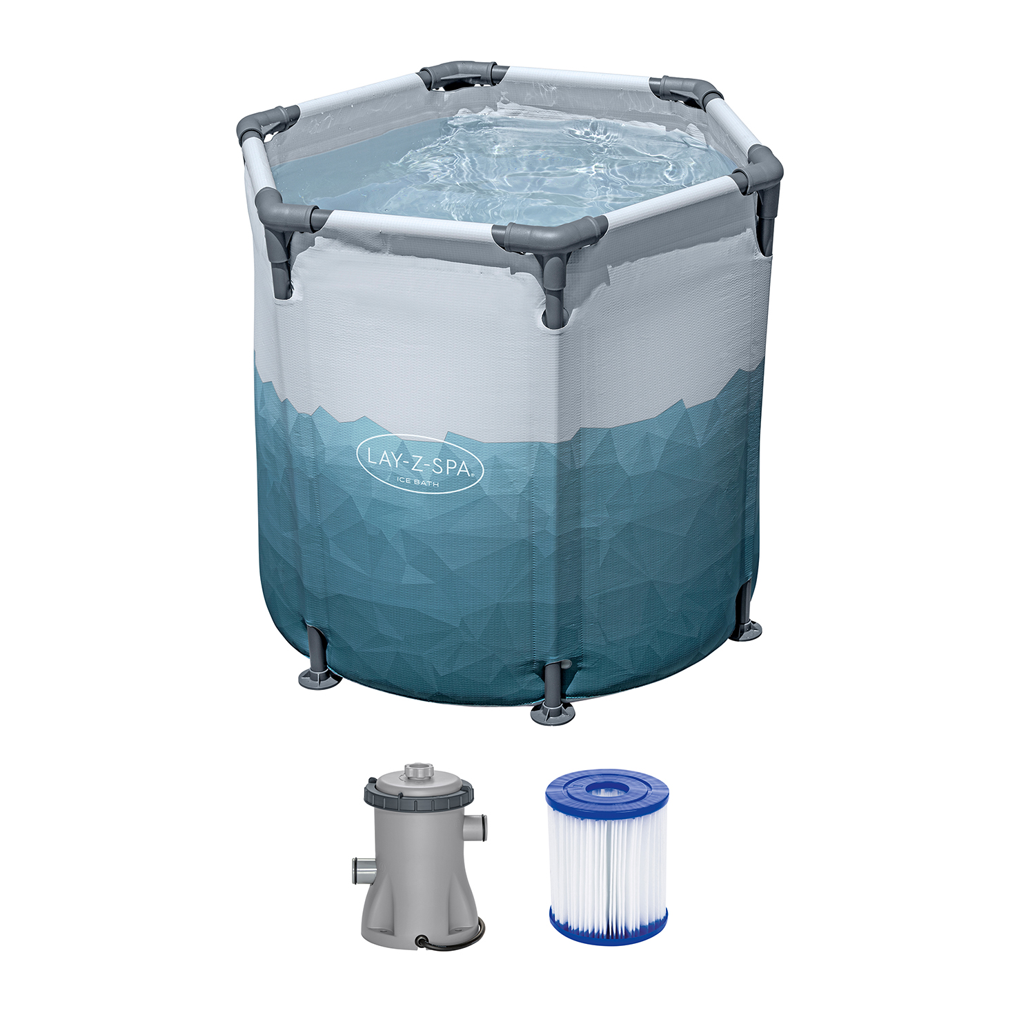 LAY-Z-SPA® Eisbad Glacial Dip™ mit Filterpumpe Ø 90 x 80 cm, rund