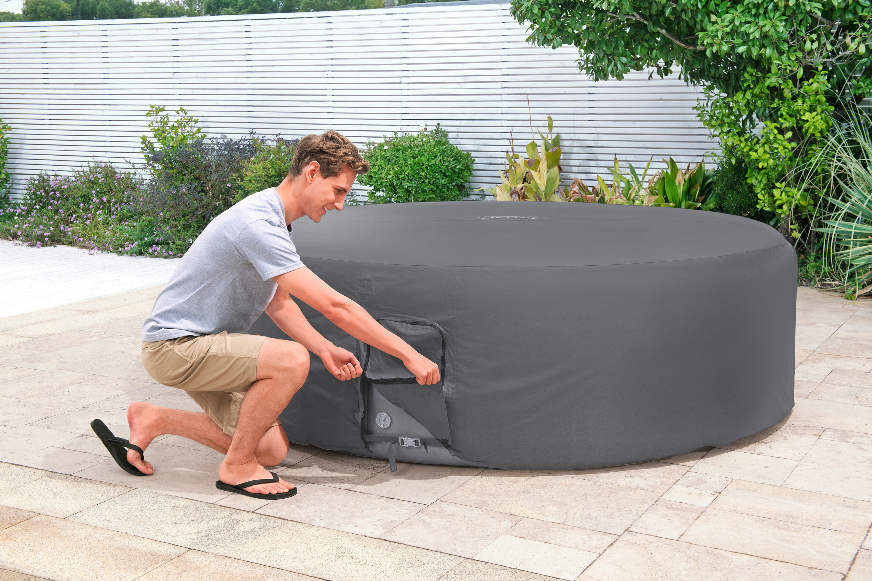 LAY-Z-SPA® Xtras EnergySense® Plus Thermo-Komplettabdeckung Ø 236 x 71 cm, rund