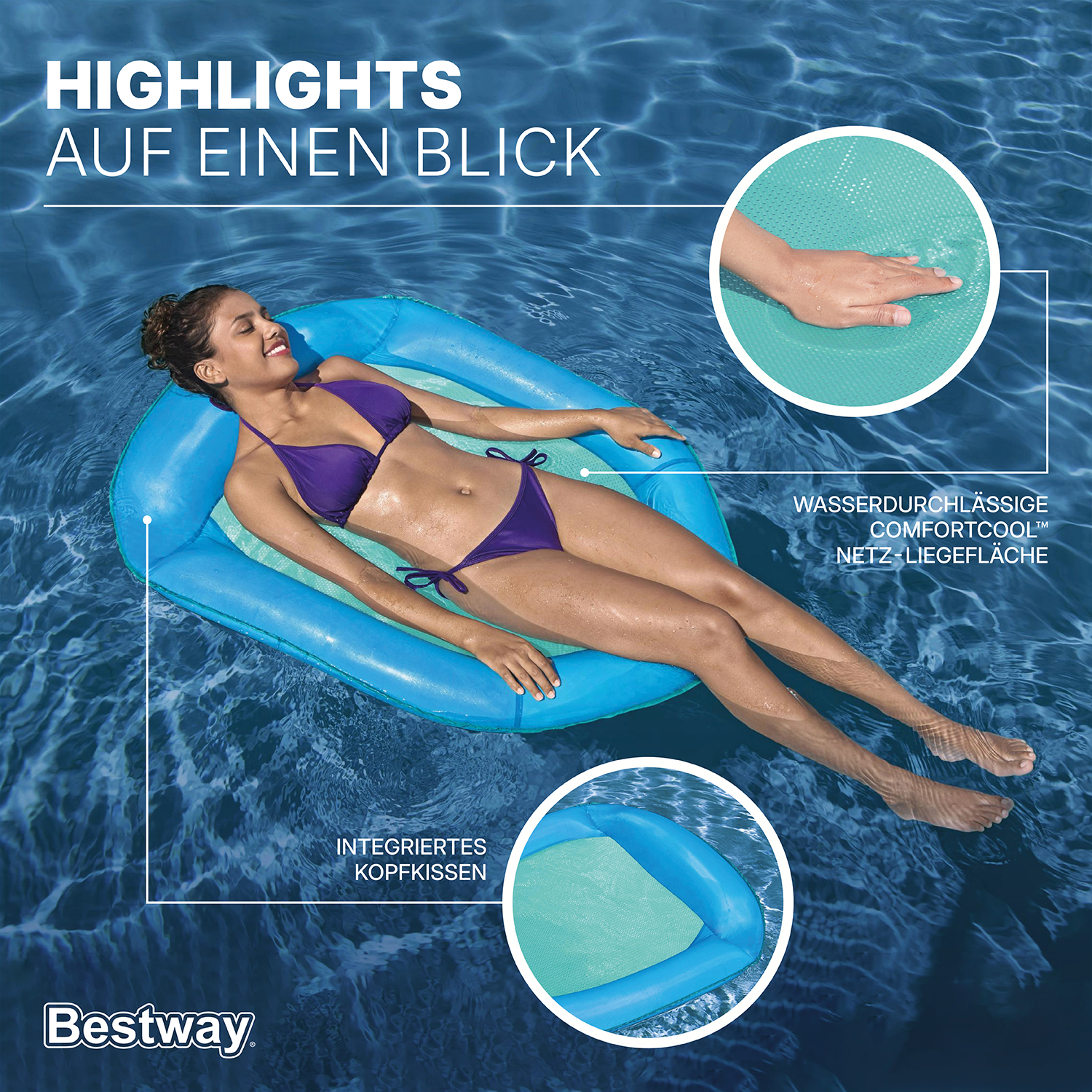 Flex 'n Fold™ Poolmatte 106 x 105 cm