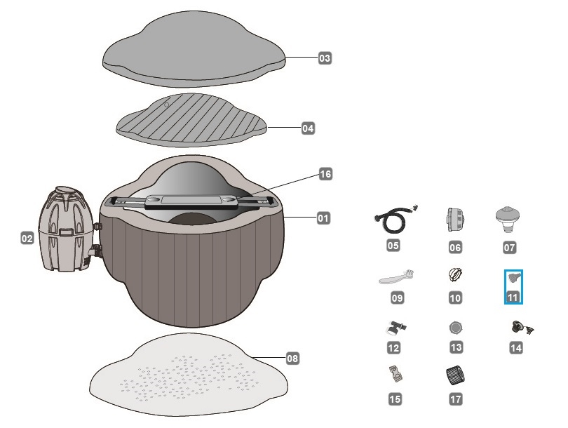 Bestway® Spare Part Drain valve adapter for  LAY-Z-SPA® Whirlpools (until 2020 | EU only) Bestway® Spare Part Drain valve adapter for  LAY-Z-SPA® Whirlpools (until 2020 | EU only)