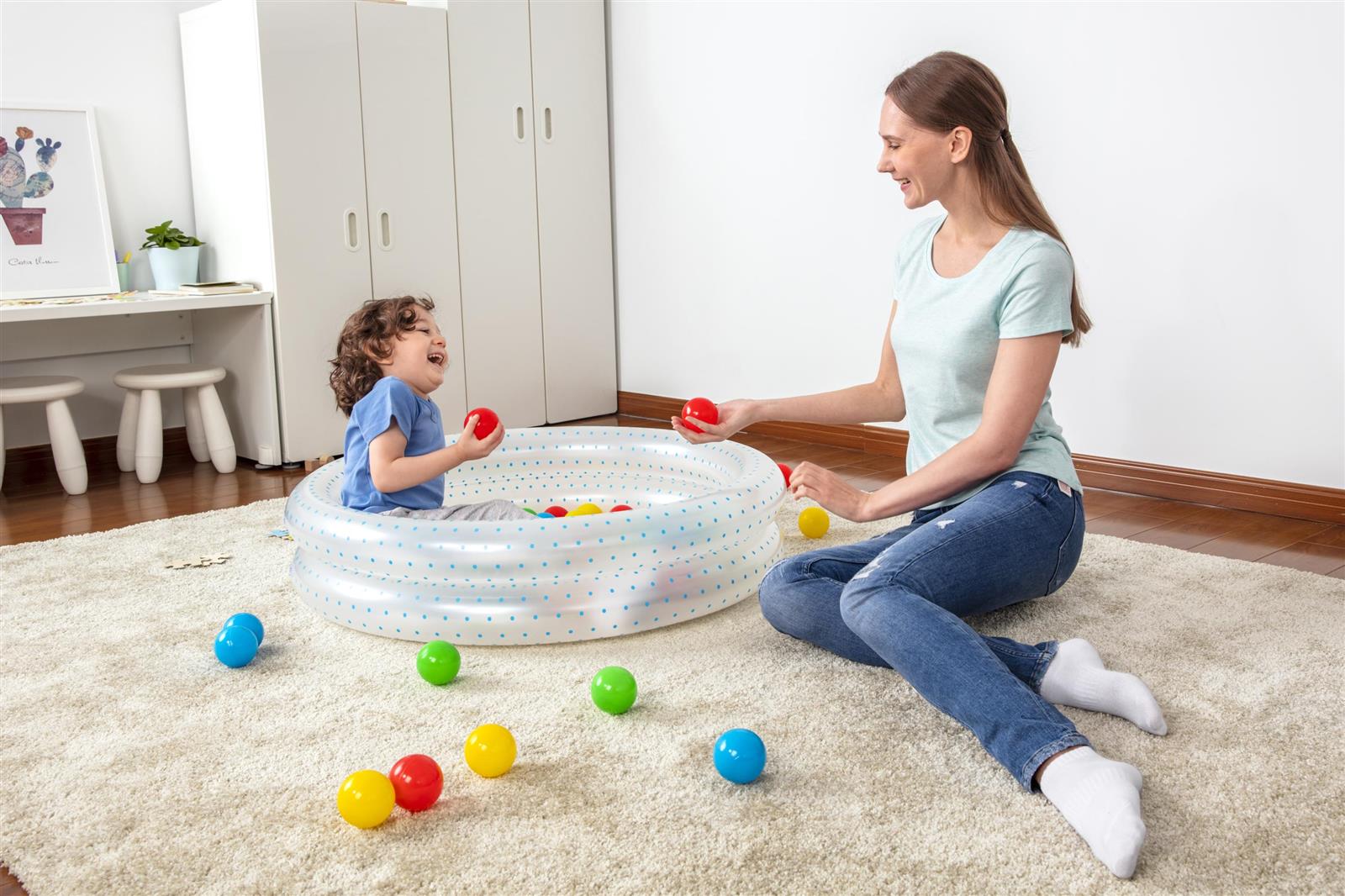 Up, In & Over™ ?36" x H8"/?91cm x H20cm 2-Ring Ball Pit Play Pool