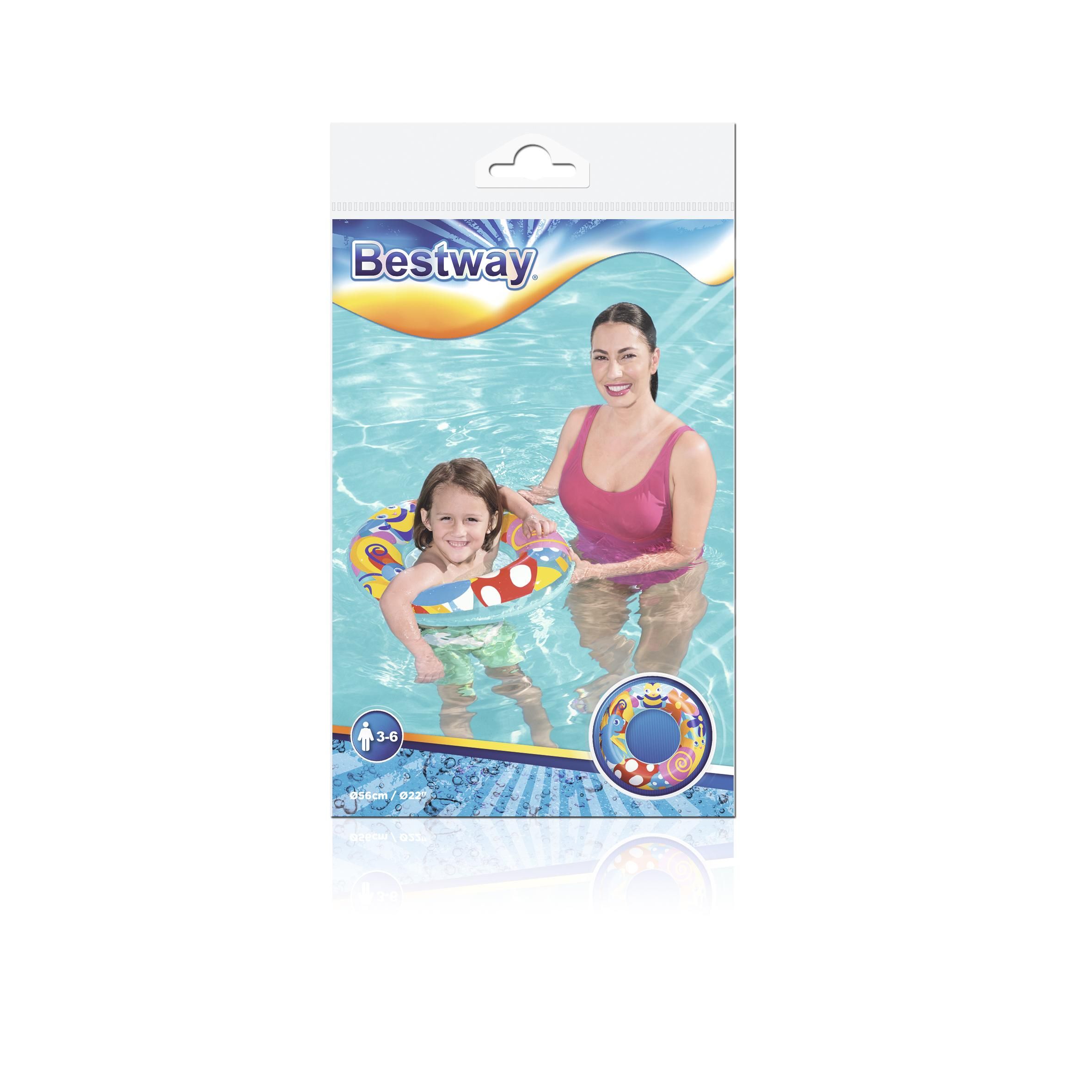 Bestway® ?22"/?56cm Designer Swim Ring