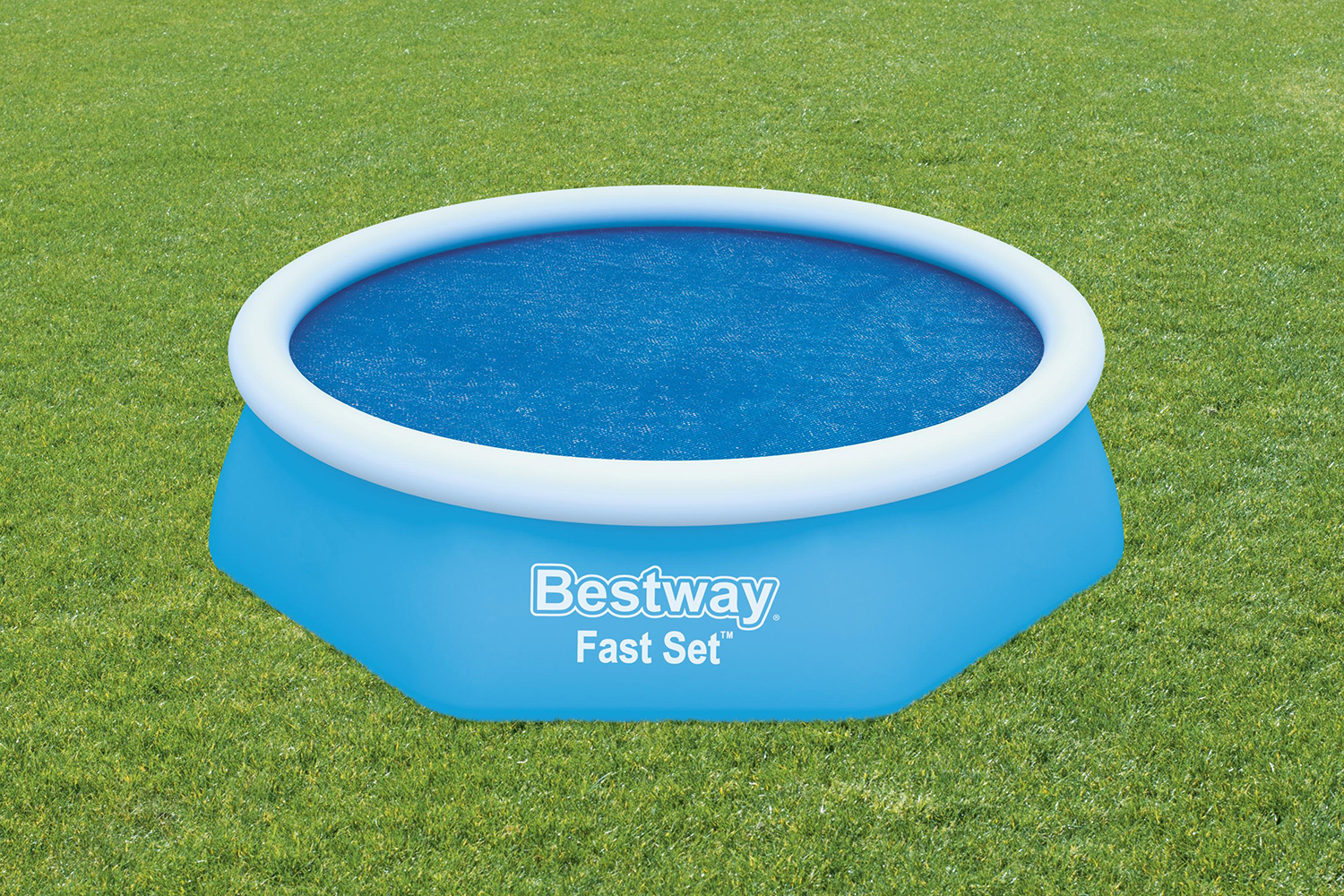 Flowclear™ PE Solarabdeckplane Ø 210 cm, blau, rund