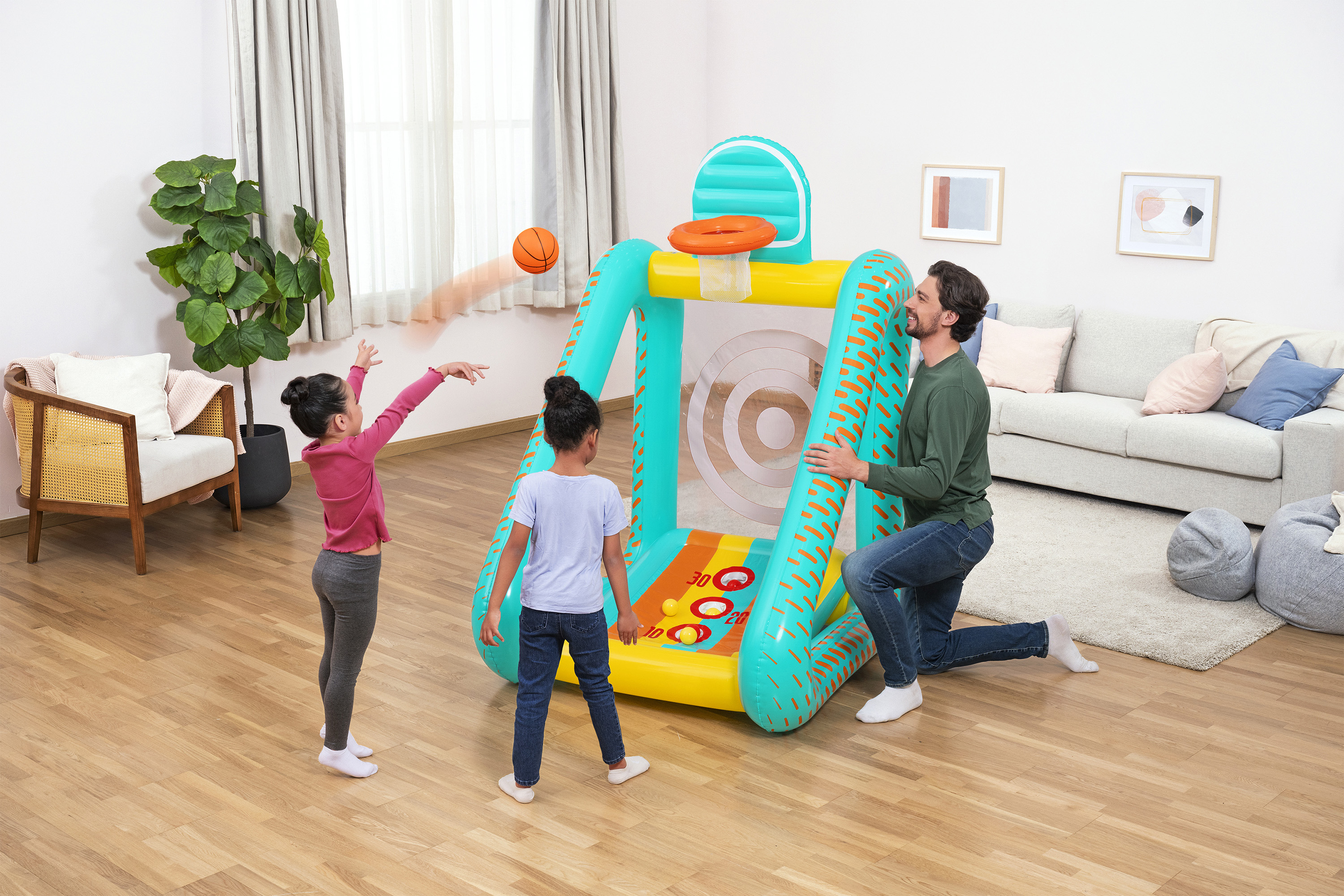 3 in 1 Wurfspiel Volltreffer 127 x 109 x 178 cm