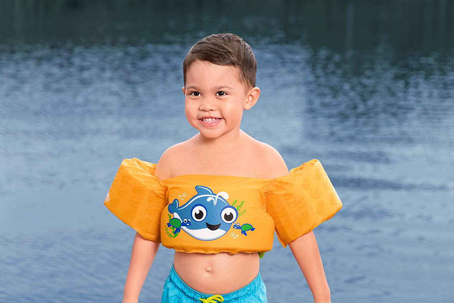 Puddle Jumper® Schwimmflügelweste Kleiner Wal mit Textilbezug, 2-6 Jahre