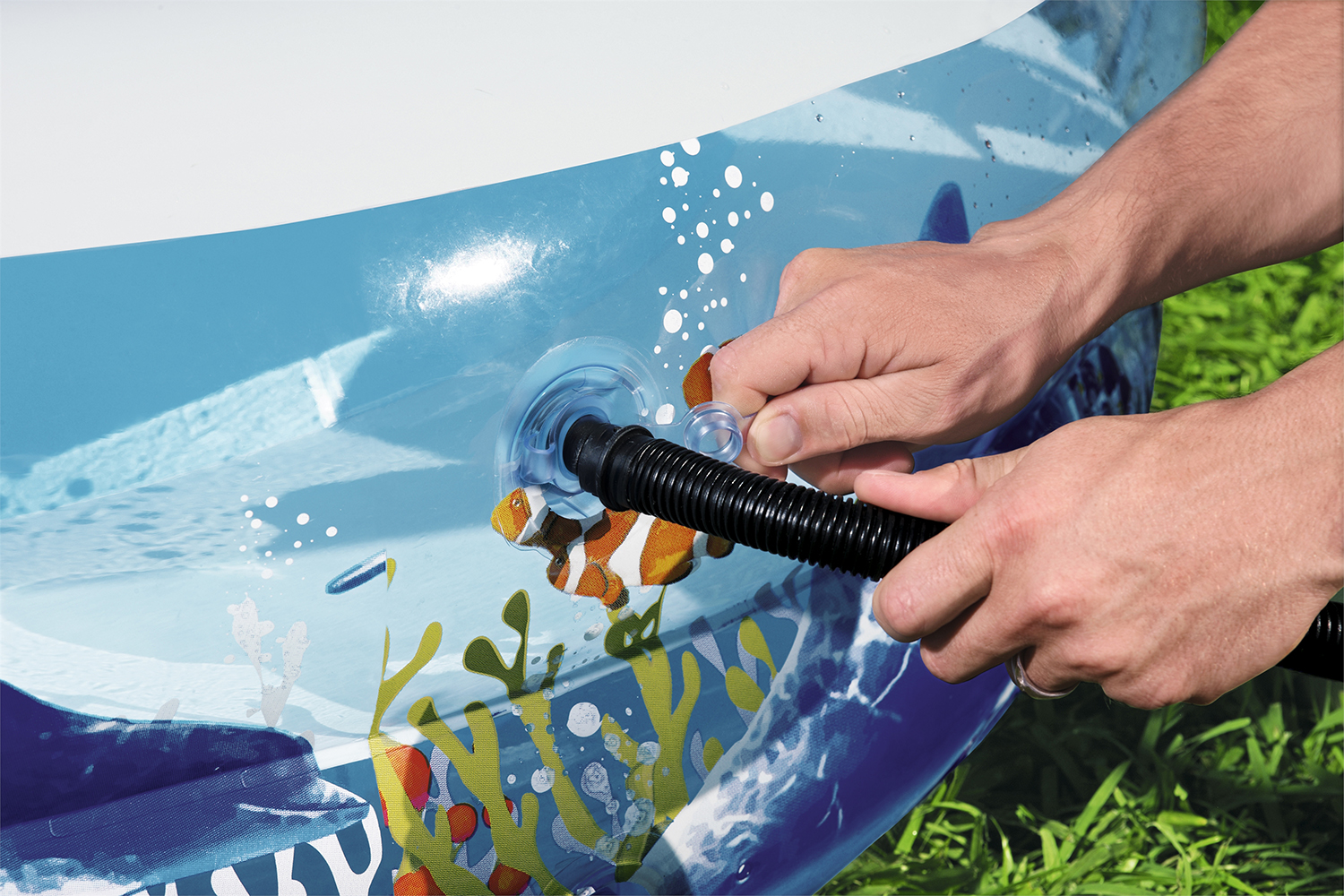 Family Pool Sea Ground 262 x 157 x 46 cm, oval