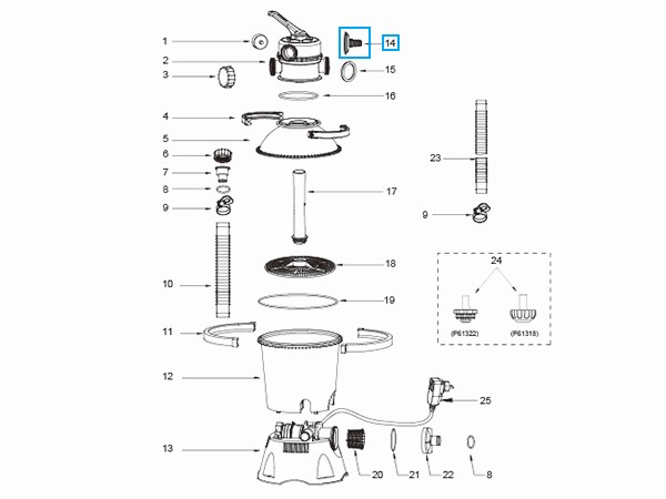 Bestway® Spare Part Hose adaptor for Flowclear™ sandfilter units (from 2019 | several from 2017)