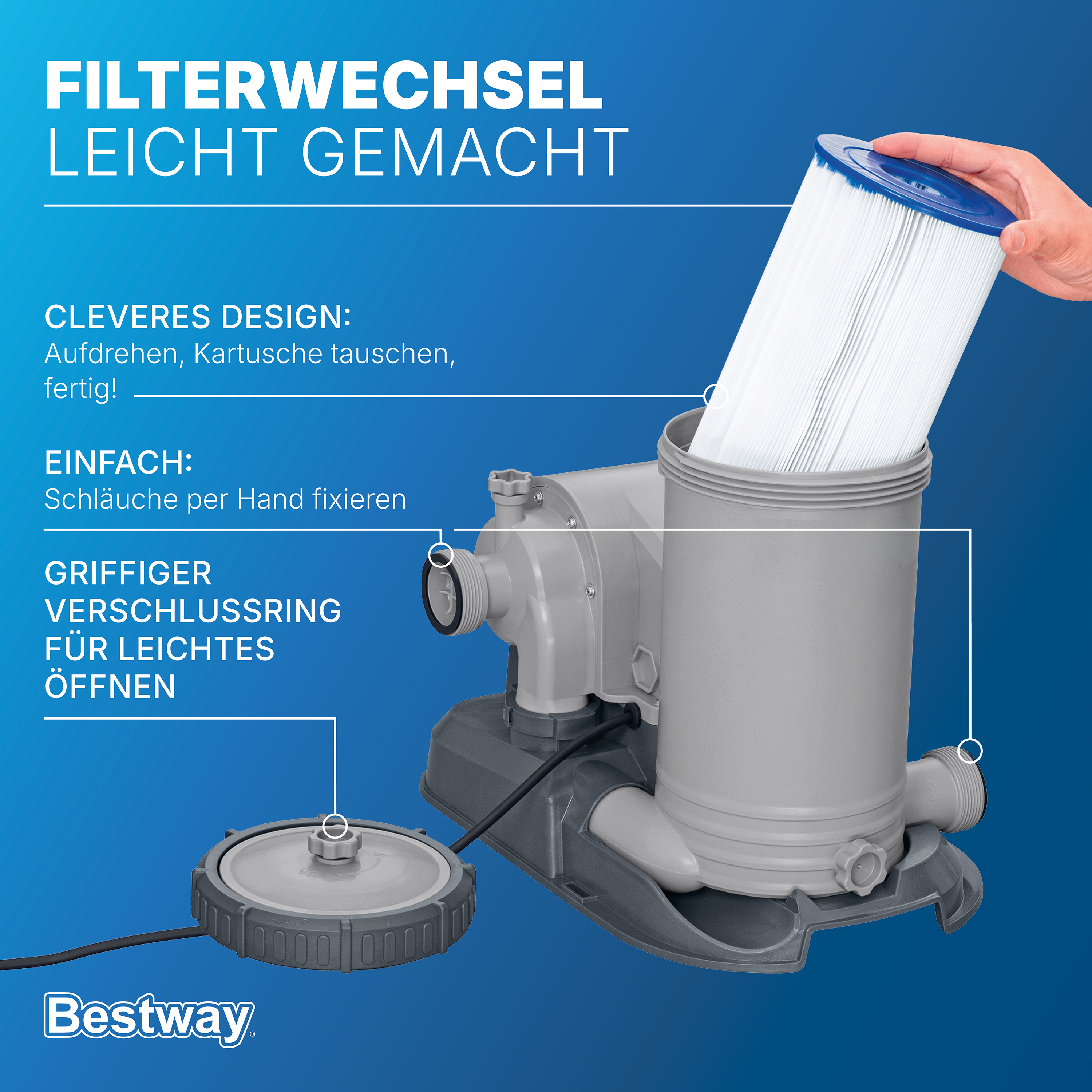 Filterpumpe 9.463 l/h, 350 W