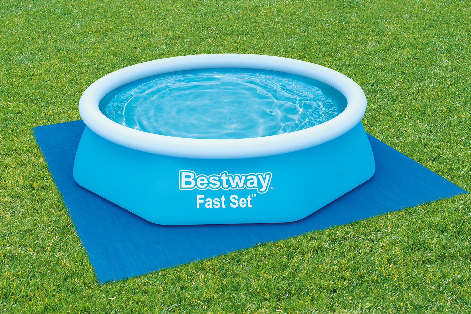 Flowclear™ PE- Bodenplane 274 x 274 cm, blau, quadratisch