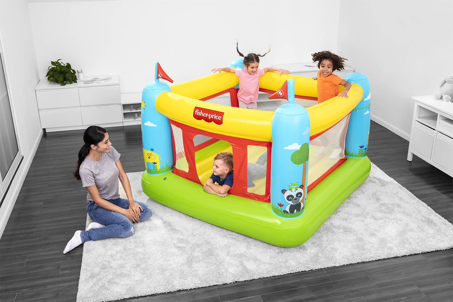 Fisher-Price® 69" x 68" x 53"/1.75m x 1.73m x 1.35m Bouncetastic Bouncer