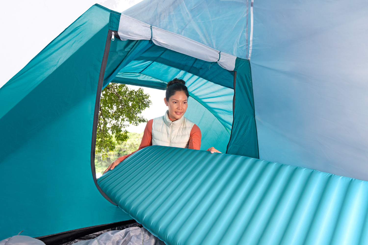 selbstaufblasende Single-Schlafmatte TerrainPro™ für Mumienschlafsäcke 183 x 51 x 5,1 cm
