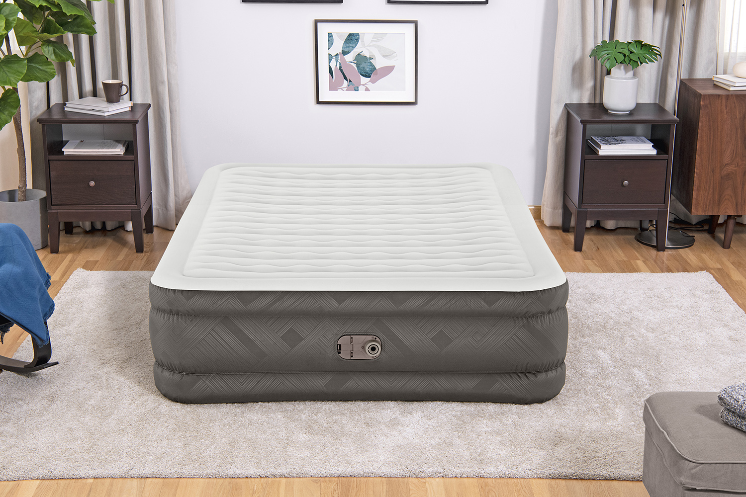 Fortech™ Doppelluftbett mit integrierter Elektropumpe 203 x 152 x 46 cm