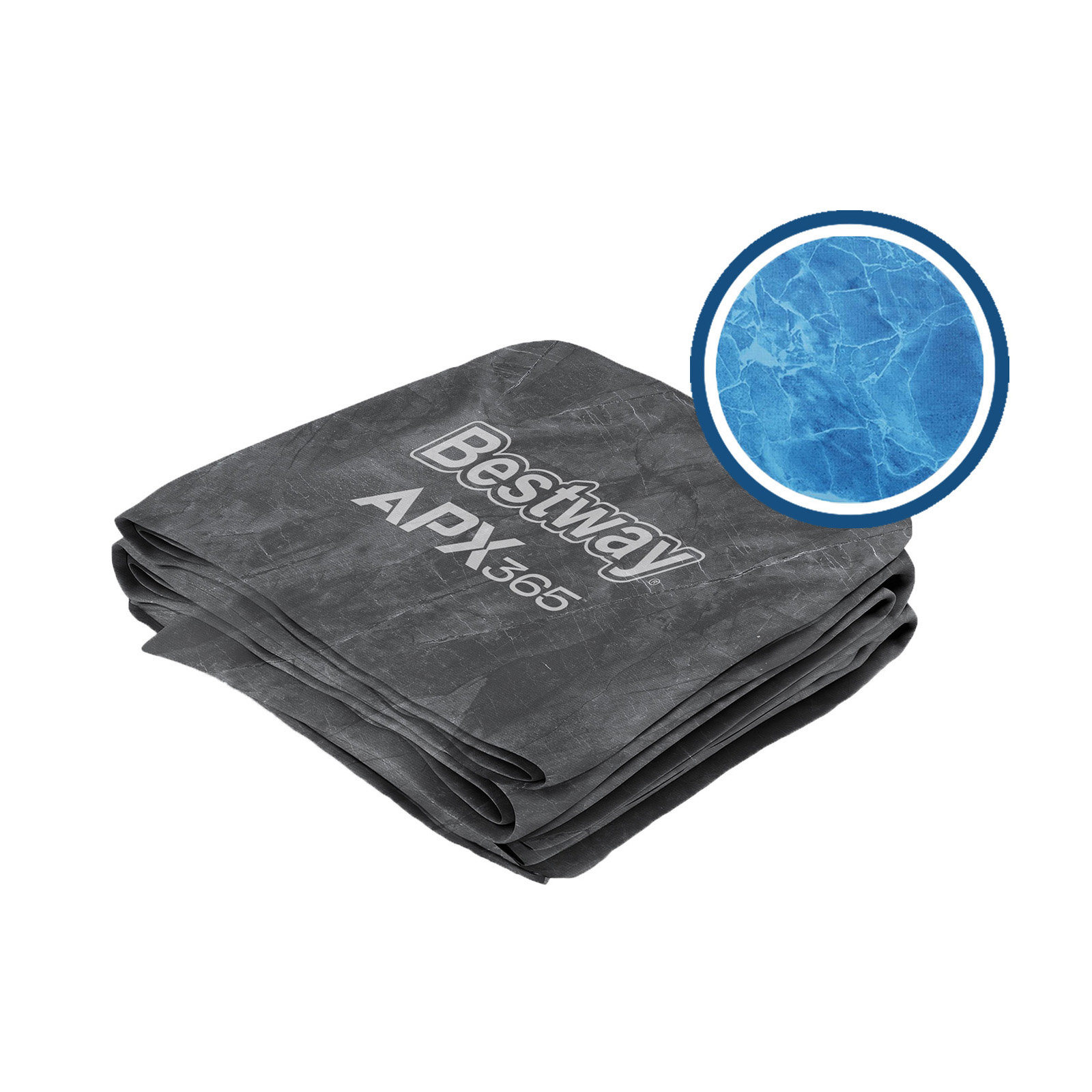 Bestway® Ersatzteil Poolfolie Mamor-Optik (anthrazit) für Bestway® APX 365™ Pool 549x274x132 cm, eckig