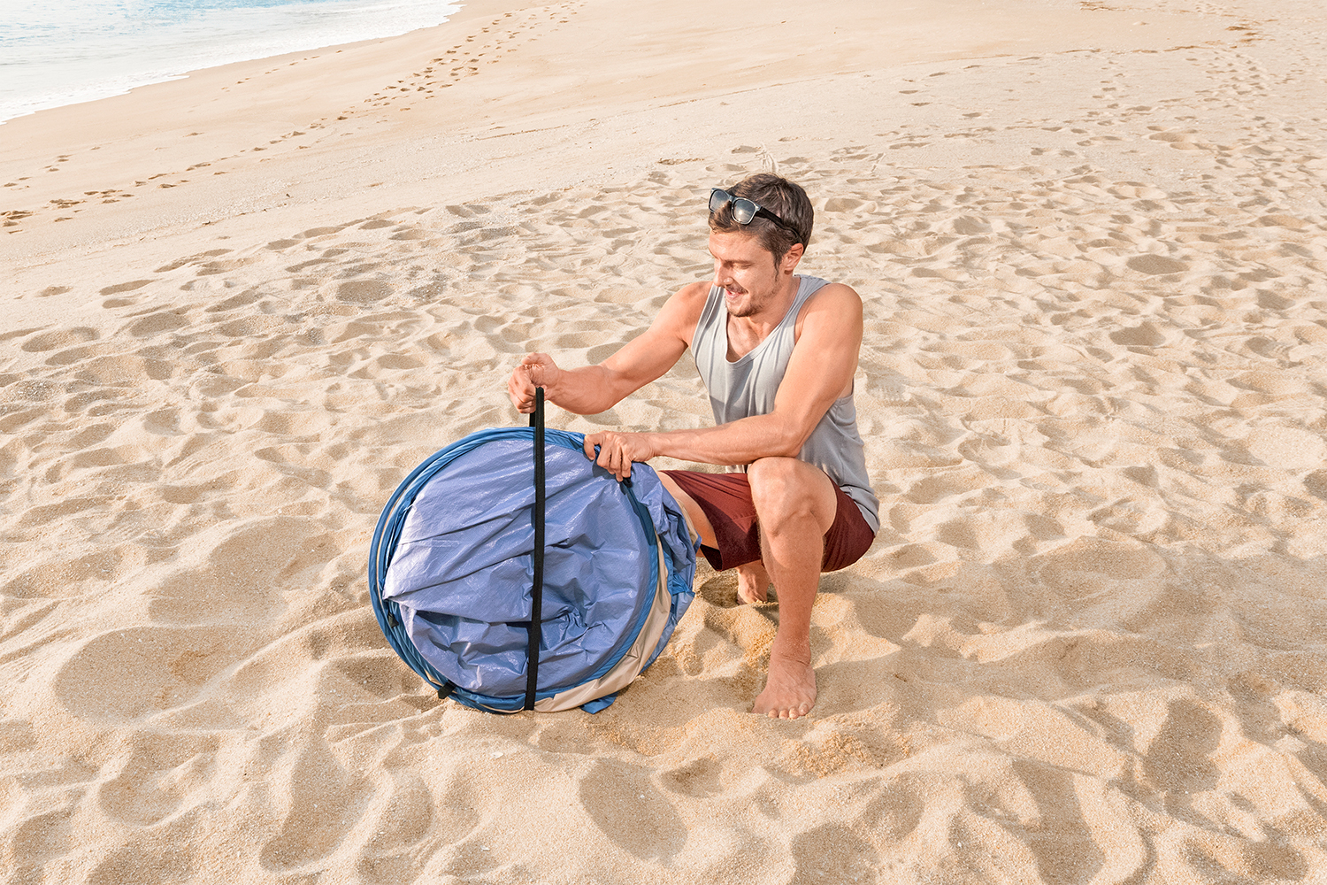 Pop-Up Strandmuschel Beach Quick 2 200 x 120 x 90 cm Pop-Up Strandmuschel Beach Quick 2 200 x 120 x 90 cm