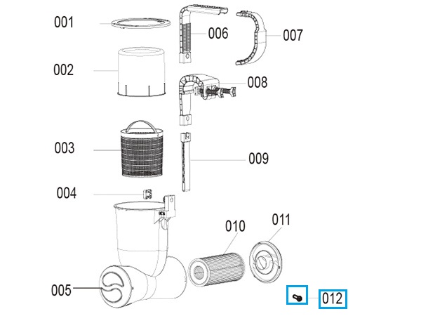 Bestway® Spare Part Screw M4x12 for Flowclear™ Skimatic™ filter units (58462, 58469)
