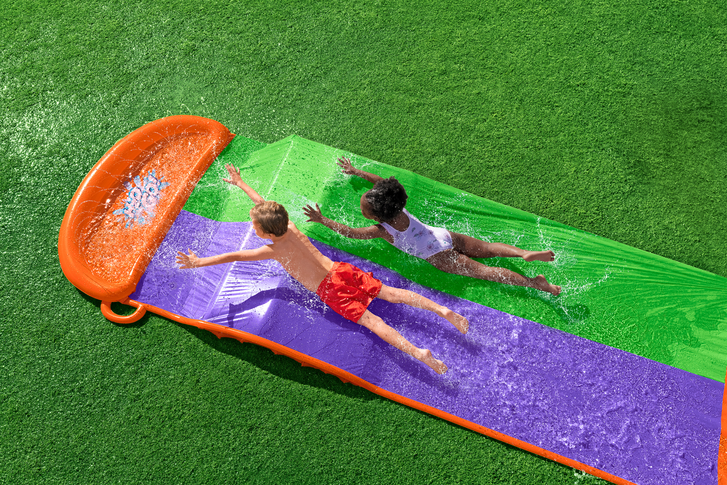 H2OGO!® 2-Personen-Rutsche SplashCoaster™ 470 x 138 x 30,5 cm