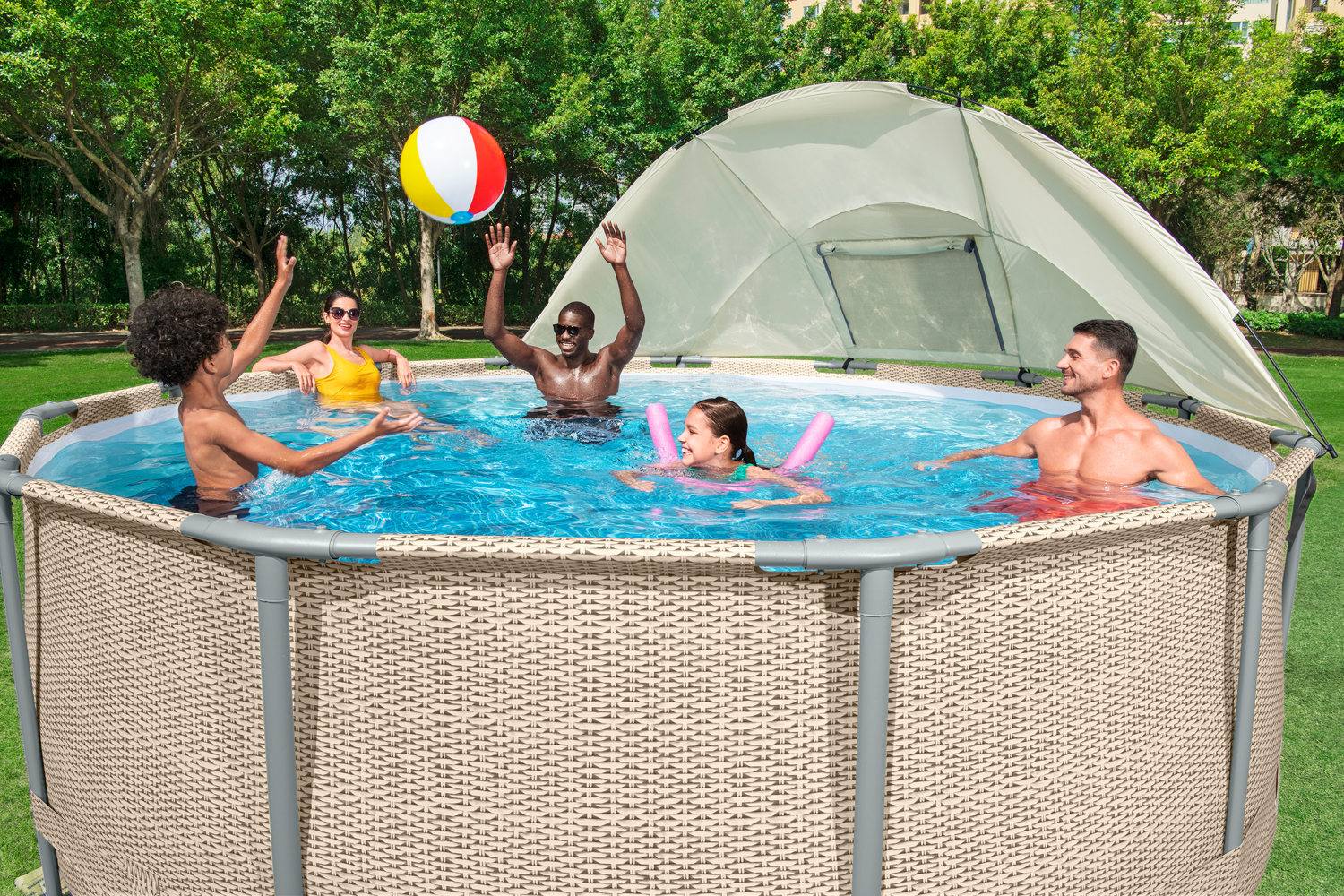 Sonnenschutzdach für runde Pools
