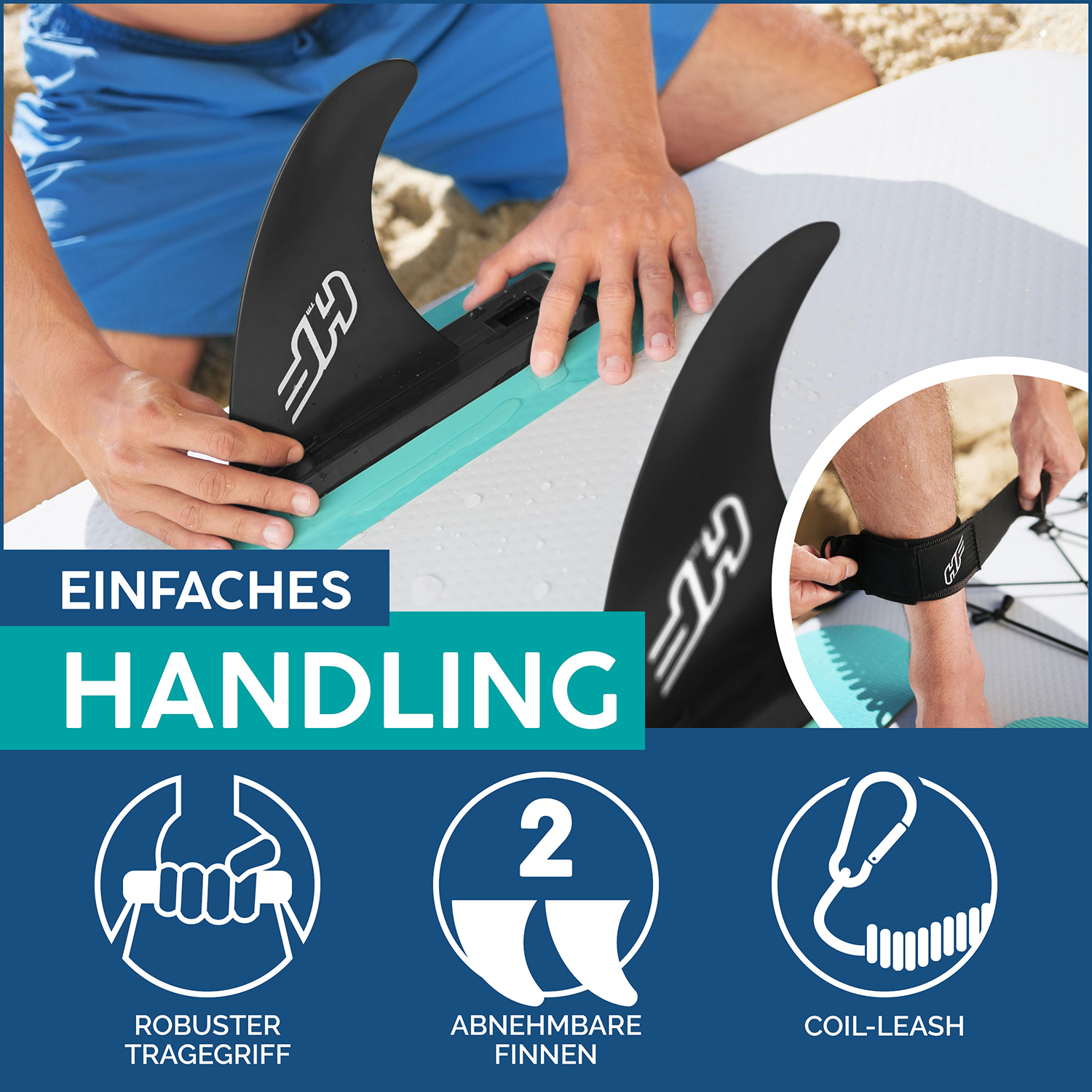 Hydro-Force™ SUP Touring Board-Set Aqua Glider™ 322 x 79 x 12 cm