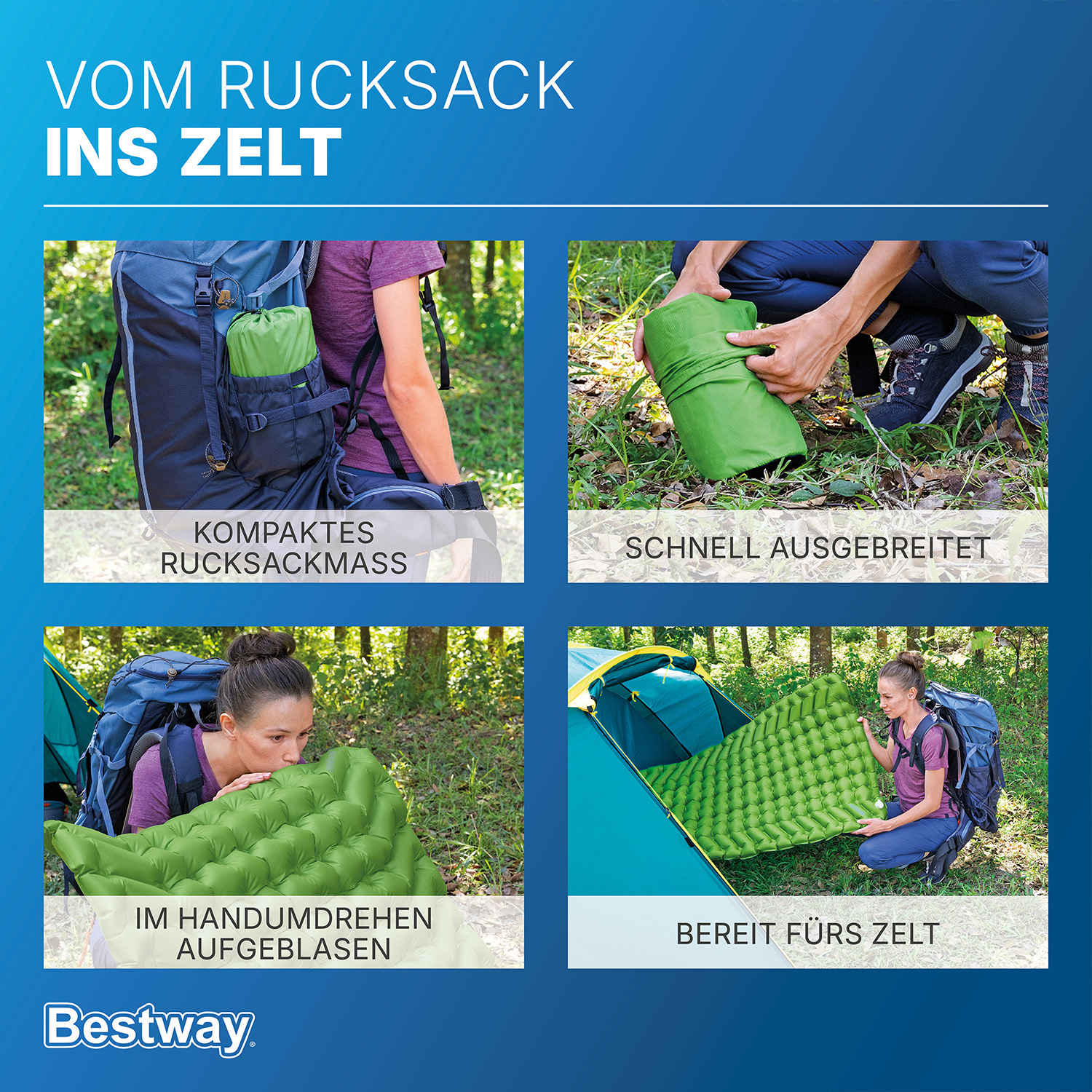 aufblasbare Single XL Isomatte WanderLite™ 198 x 71 x 6,5 cm