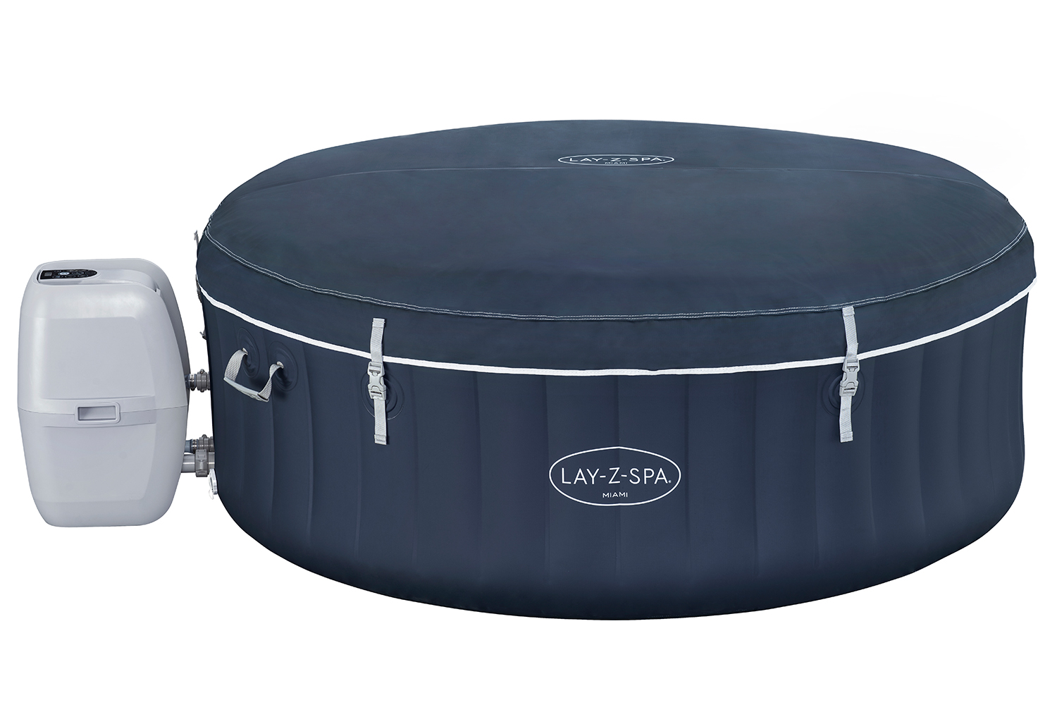 LAY-Z-SPA® Energiespar-Whirlpool Miami AirJet™ für 4 Personen Ø 180 x 66 cm, Dunkelblau