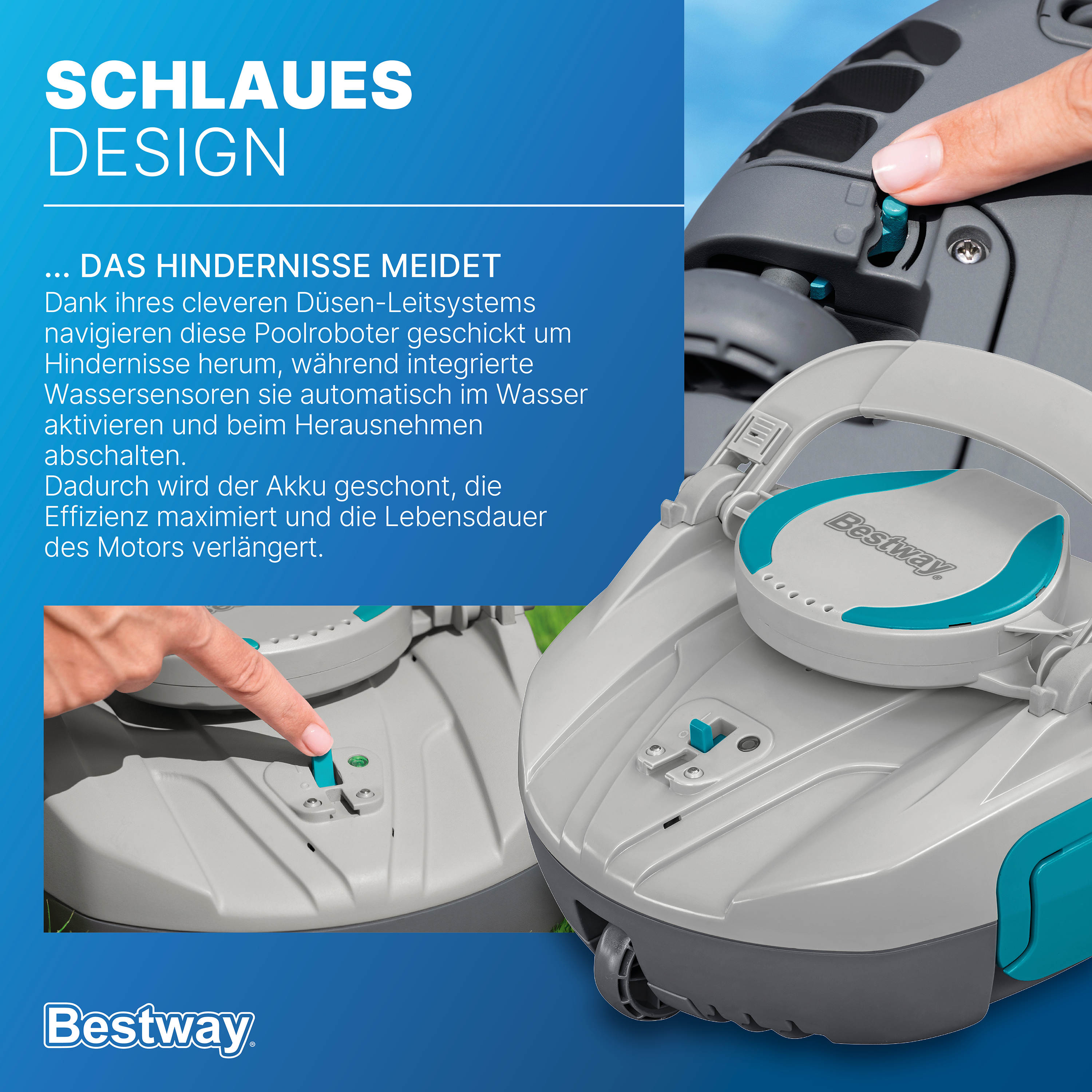 Autonomer, akkubetriebener Poolroboter AquaTronix™ G100