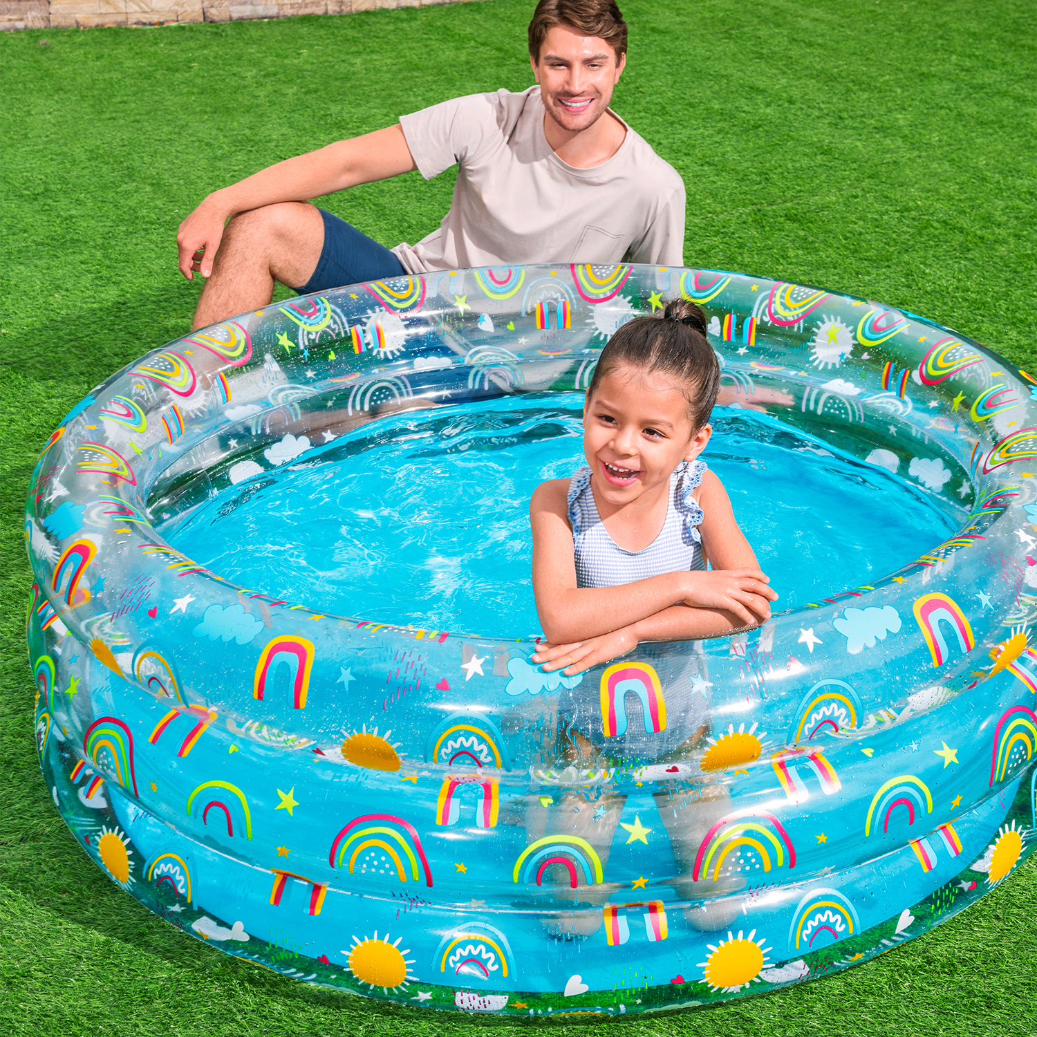 Planschbecken Rainbow Splash™ Ø 150 x 53 cm Planschbecken Rainbow Splash™ Ø 150 x 53 cm