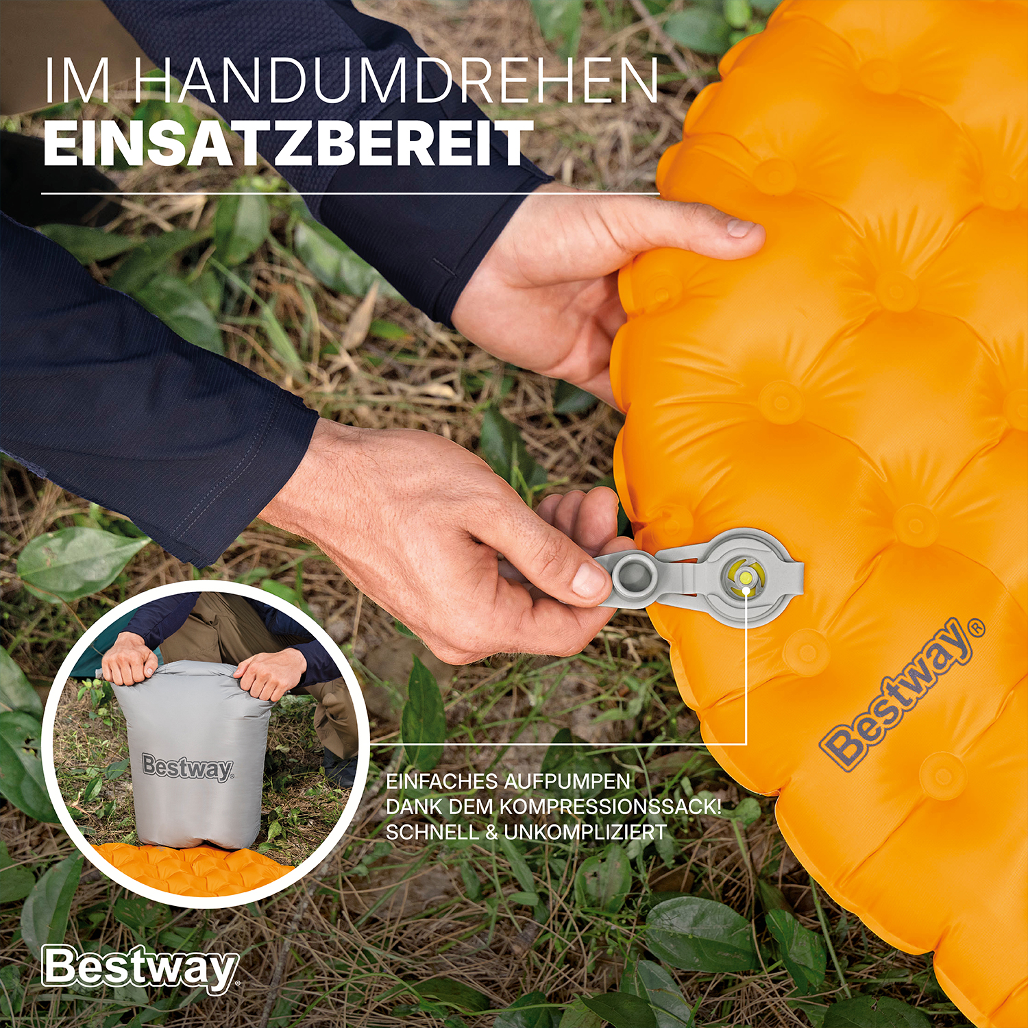 Aufblasbare Single XL TPU Isomatte Ridgelite™ für Mumienschlafsäcke 193 x 63,5 x 7,5 cm