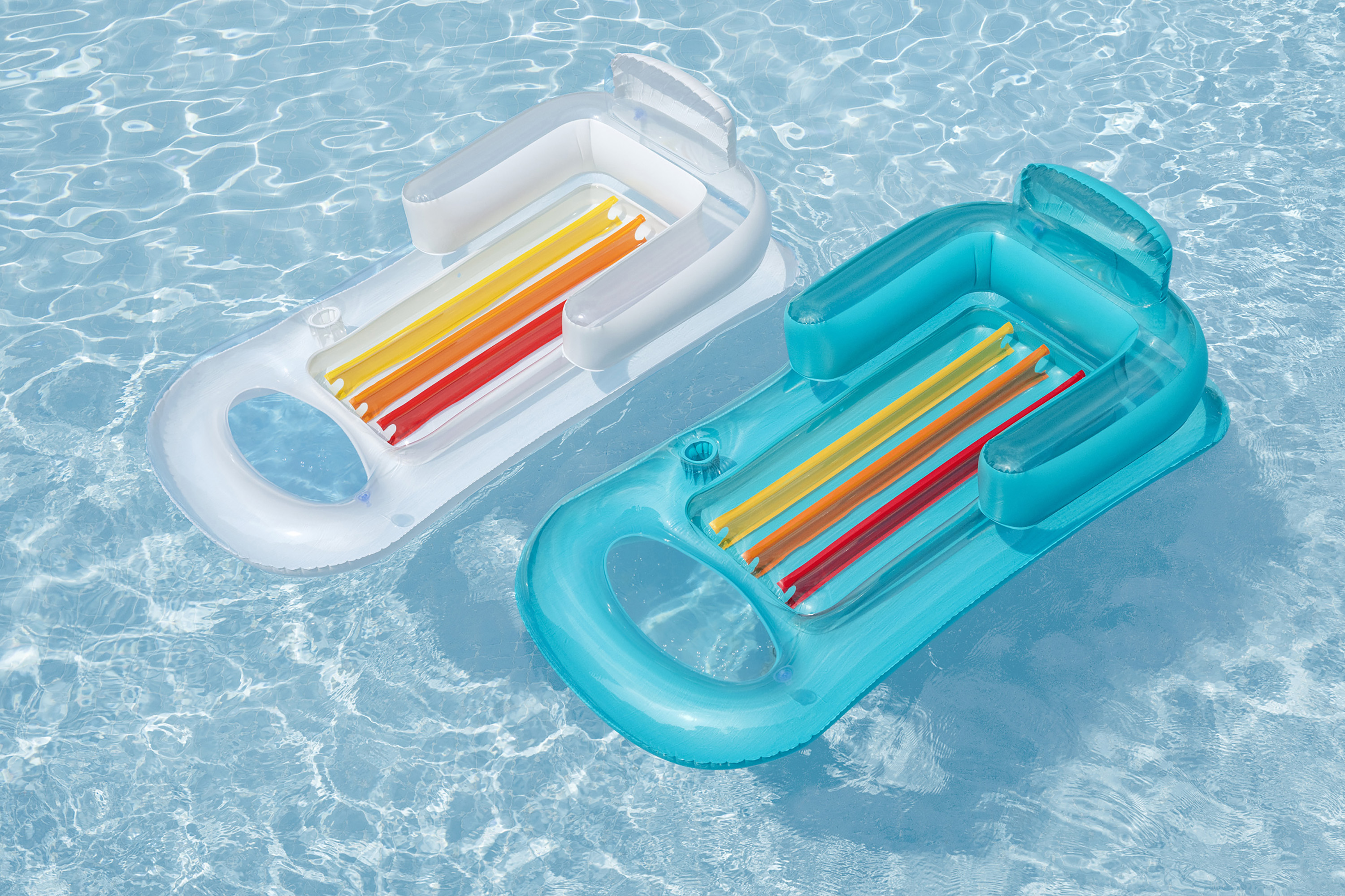 Luftliege Sommerfarben mit Rückenlehne 150 x 77 x 50 cm, sortiert