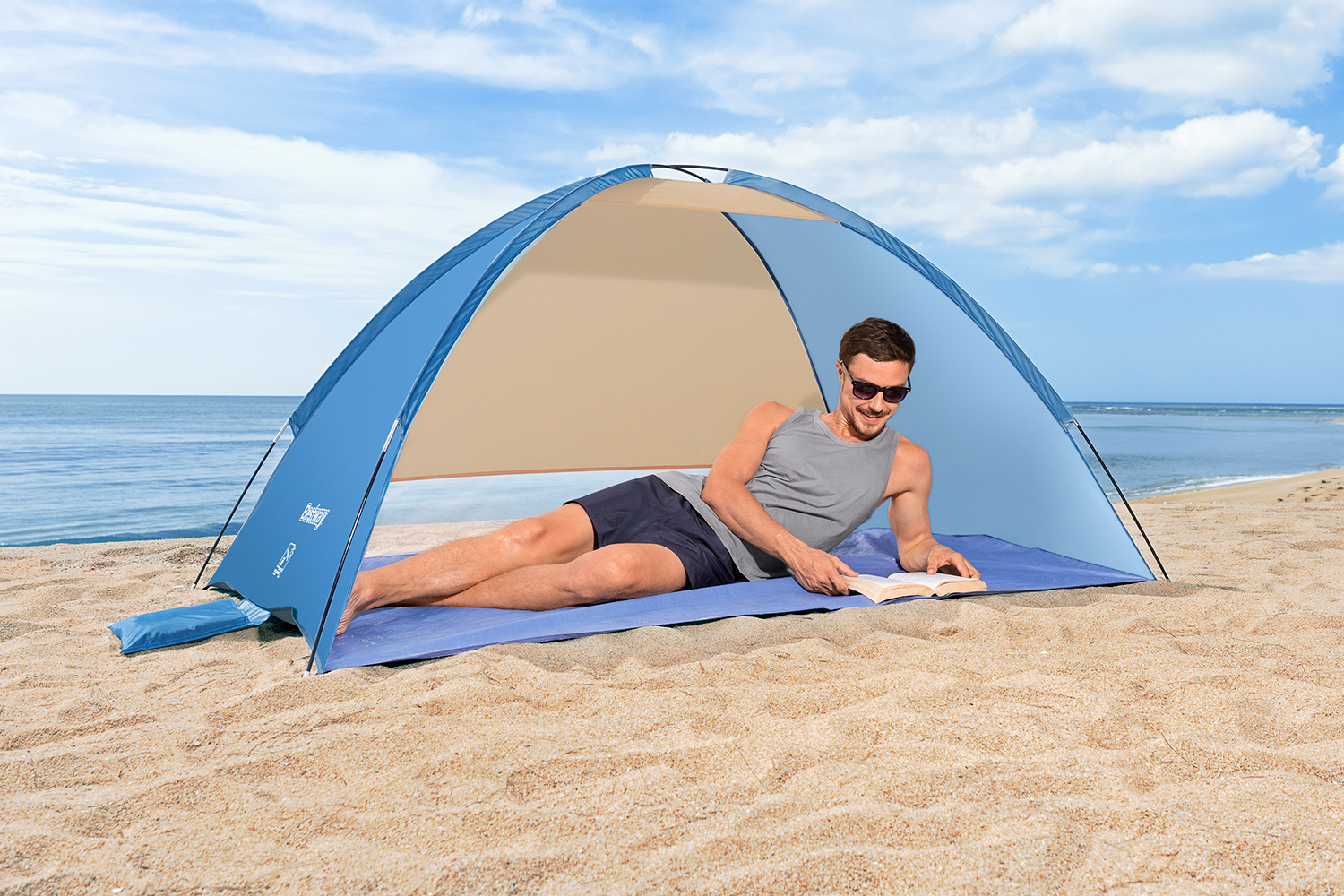 Strandmuschel Beach Ground 2 200 x 120 x 95 cm Strandmuschel Beach Ground 2 200 x 120 x 95 cm