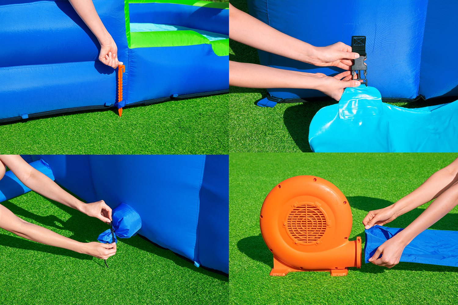 Mega-Wasserpark Turborutsche mit Dauergebläse 365 x 320 x 270 cm