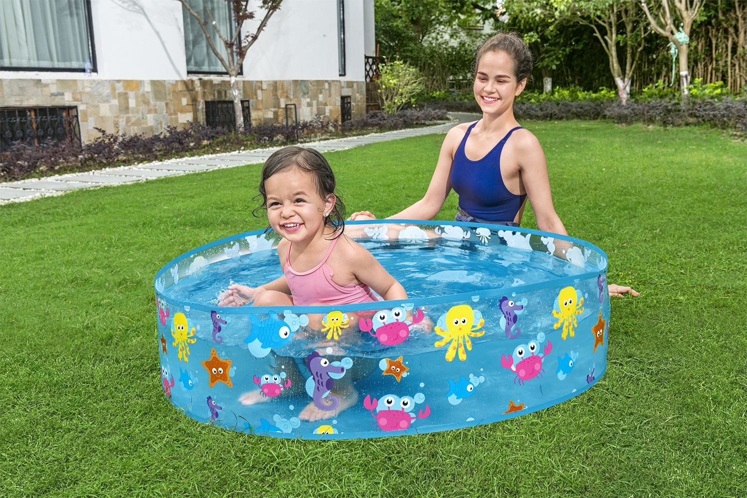 Bestway® ?48" x H10"/?1.22m x H25cm Fill 'N Fun Sparking Sea Pool Bestway® ?48" x H10"/?1.22m x H25cm Fill 'N Fun Sparking Sea Pool
