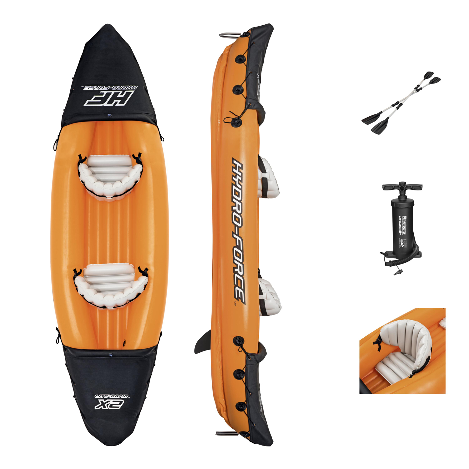 Hydro-Force™ Kajak-Set Lite-Rapid™ X2 321 x 88 x 44 cm 