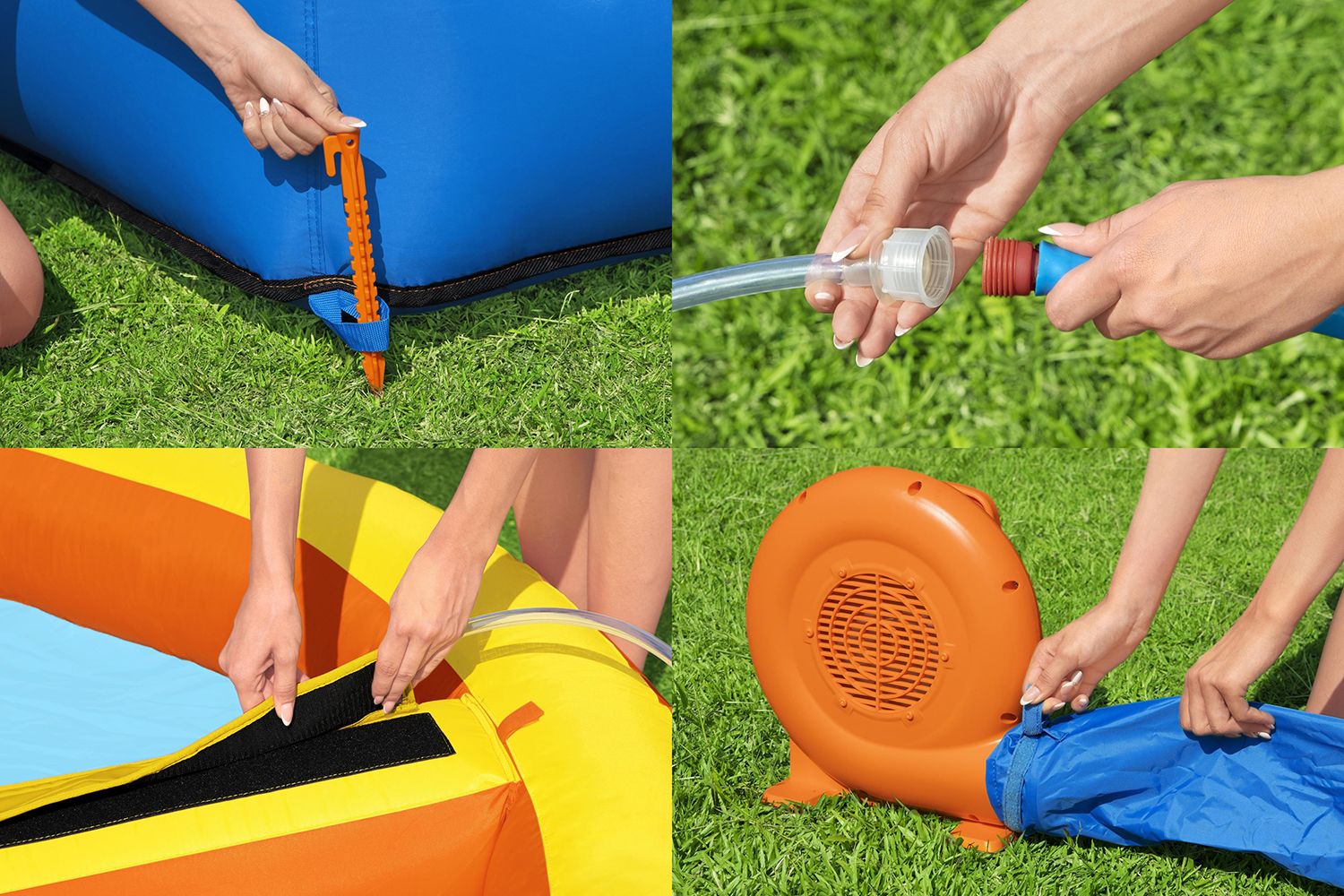 H2OGO!® Mega Wasserpark mit Dauergebläse Beach Bounce 365 x 340 x 152 cm