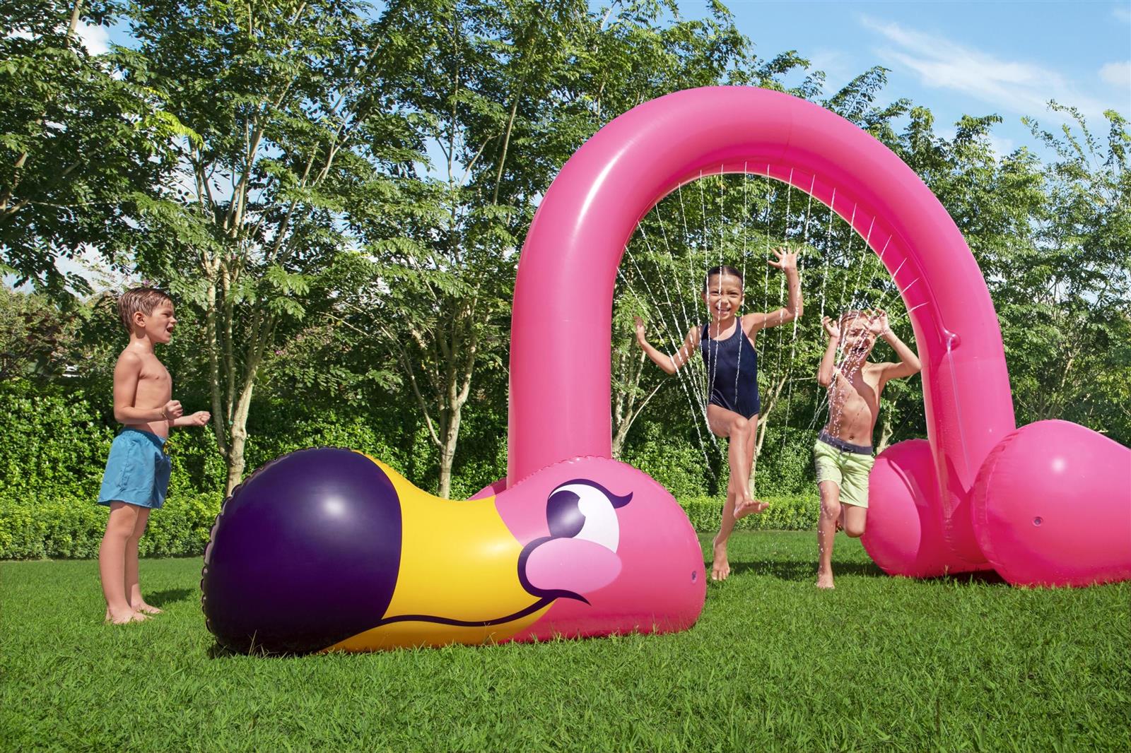 Jumbo Wassersprinkler Flamingo 340 x 110 x 192 cm