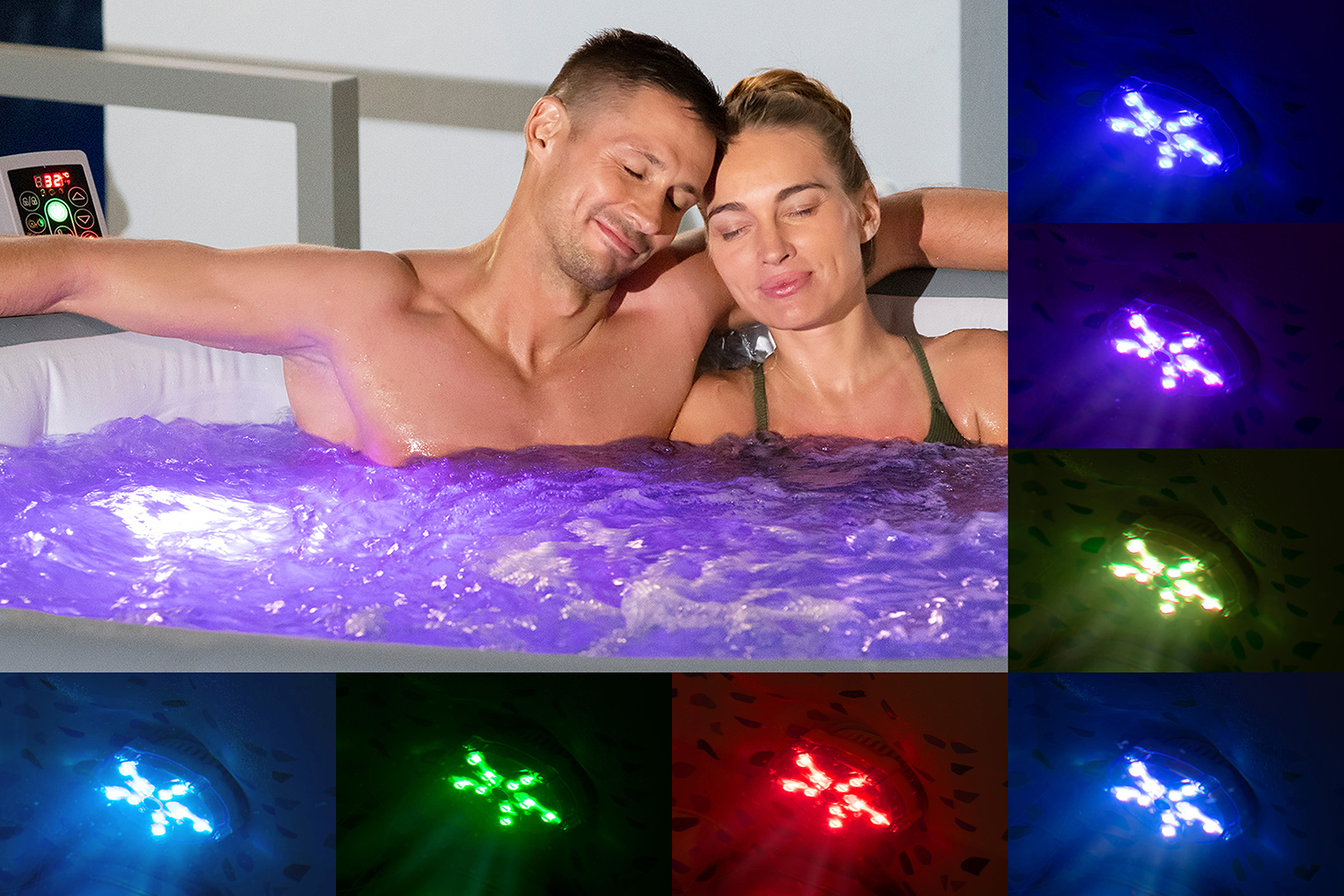LAY-Z-SPA® Xtras 7-farbiges LED-Licht 9,2 x 6,2 cm