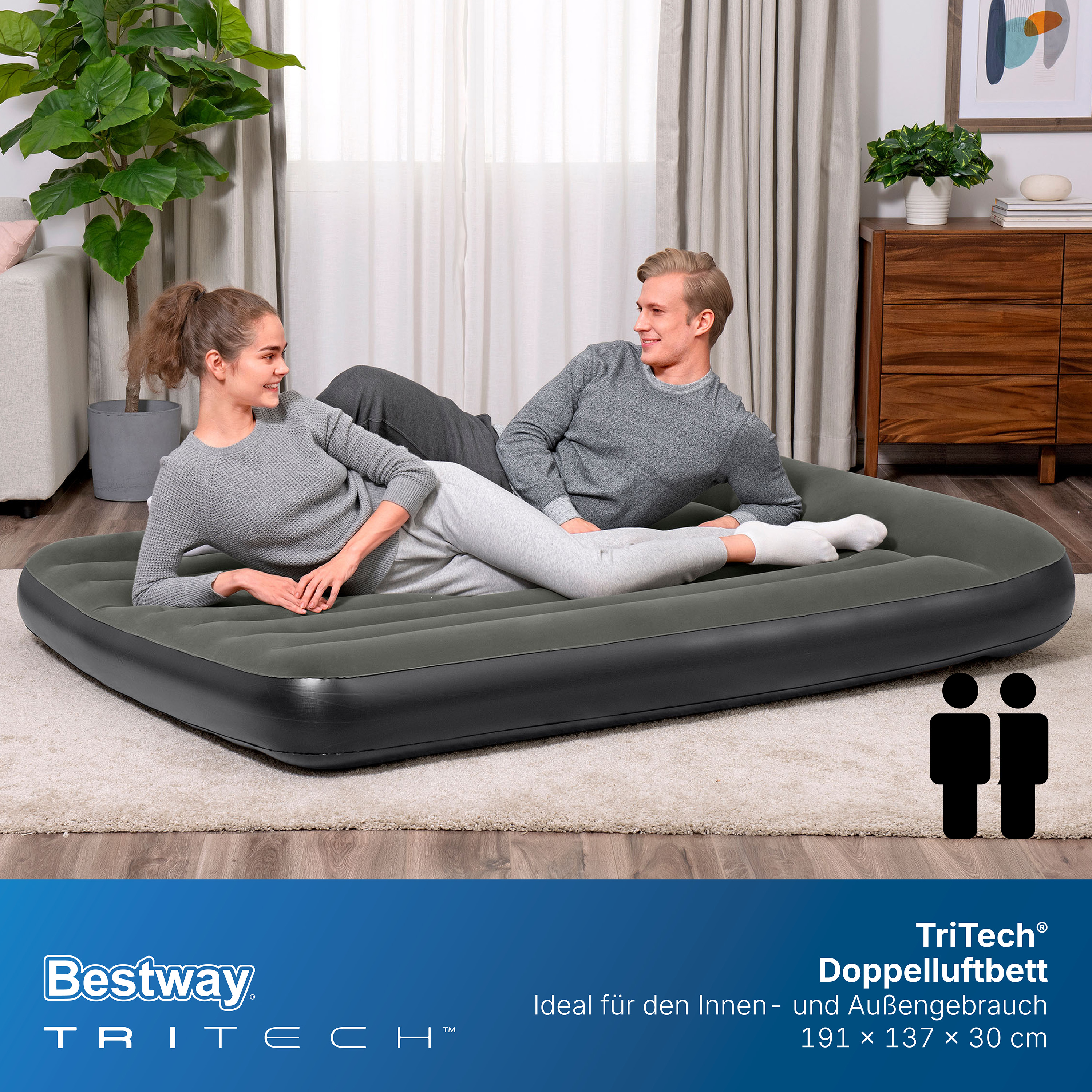TriTech® Doppelluftbett 191 x 137 x 30 cm