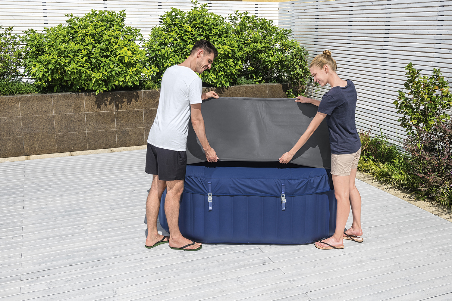 LAY-Z-SPA® Xtras  EnergySense™ Plus Thermo-Komplettabdeckung 180 x 180 x 71 cm, eckig