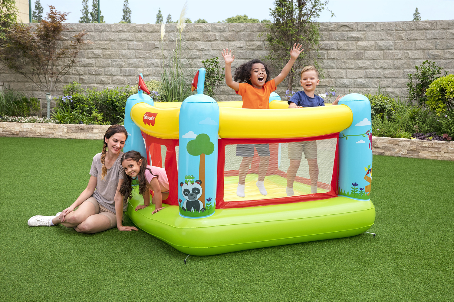 Fisher-Price® 69" x 68" x 53"/1.75m x 1.73m x 1.35m Bouncetastic Bouncer