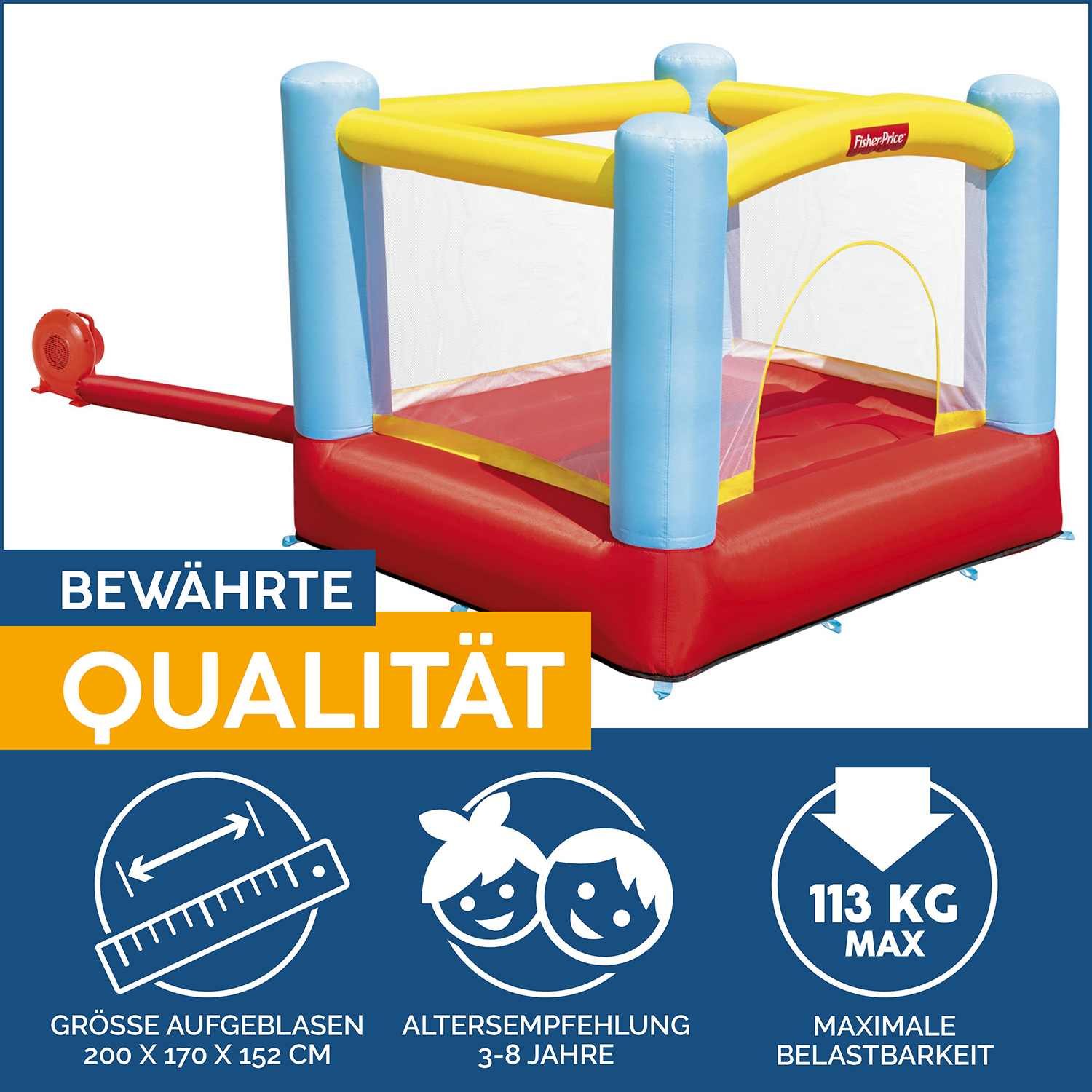 Fisher-Price® 6'7" x 5'7" x 5'/2.00m x 1.70m x 1.52m Bouncetacular Bouncer