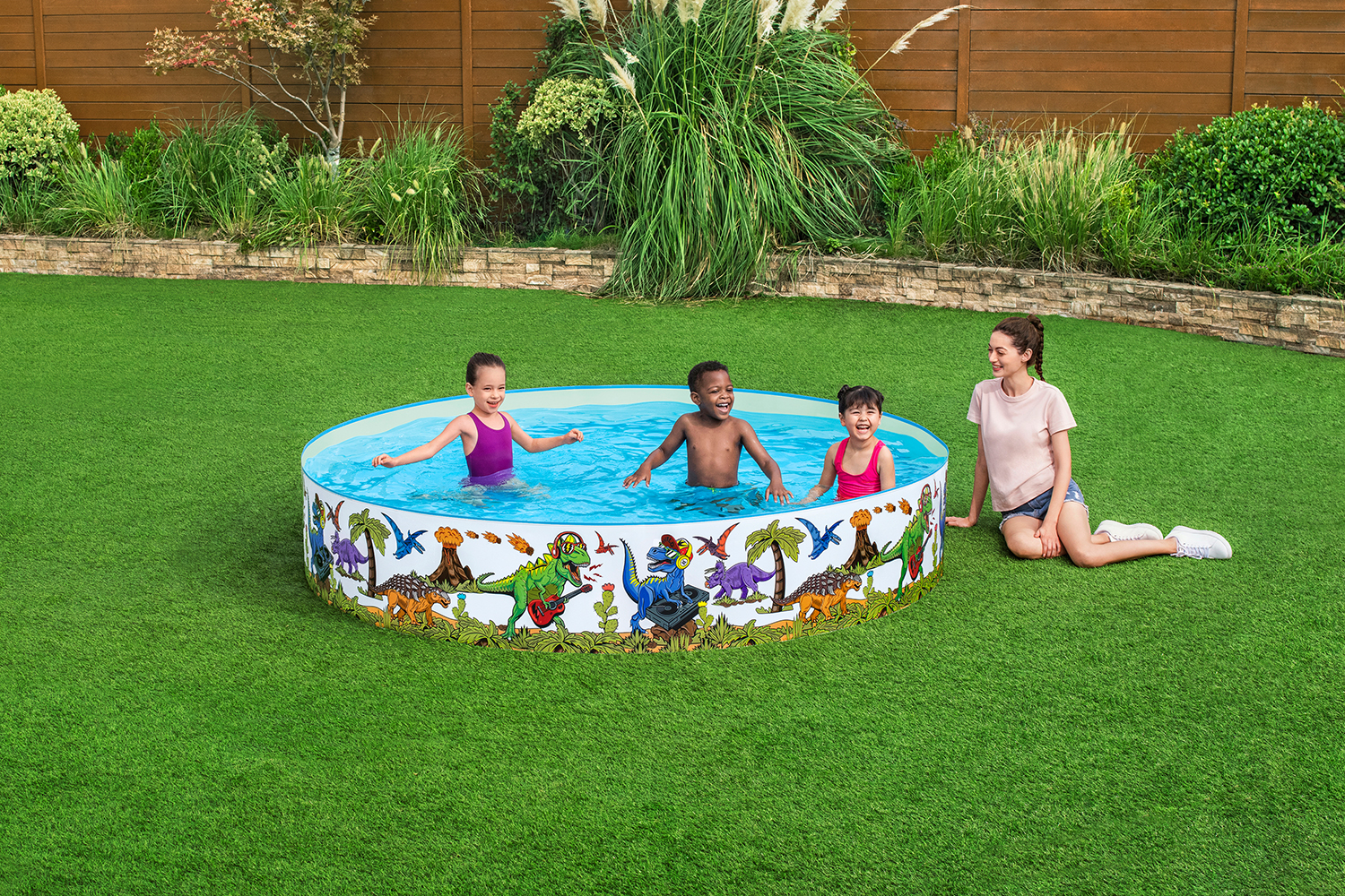 Fill 'N Fun™ Planschbecken Dinosaurier, Ø 244 x 46 cm