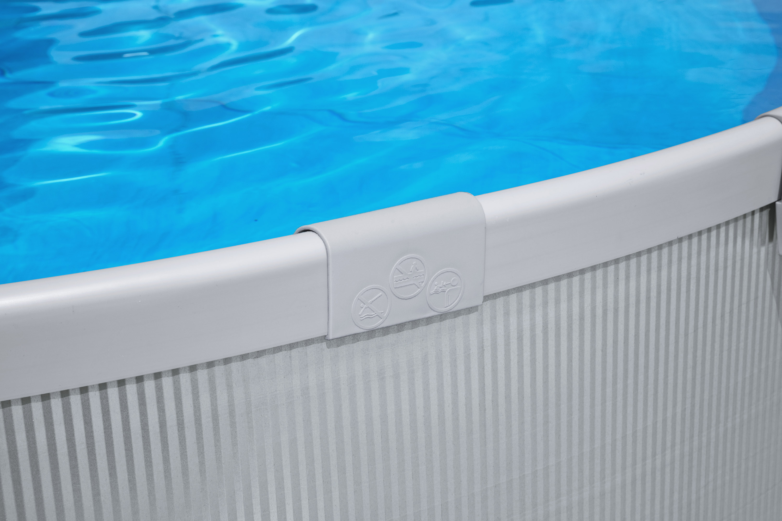 Tanx™ Stahlwandpool Set mit Filterpumpe Ø 305 x 61 cm, grau, rund