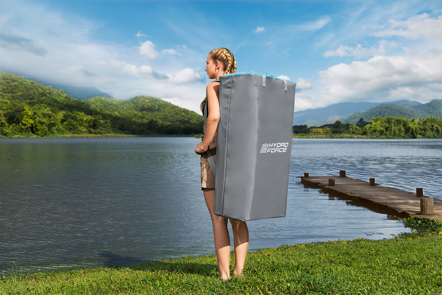 Hydro Force® SUP Allround Board-Set Aqua Drifter™ mit Sitz  335 x 91,5 x 15 cm