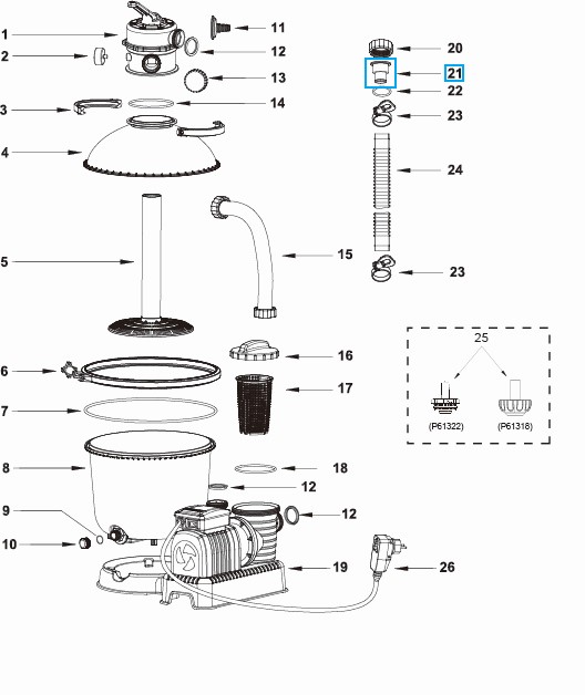 Bestway® Spare Part hose adaptor for sand filter
